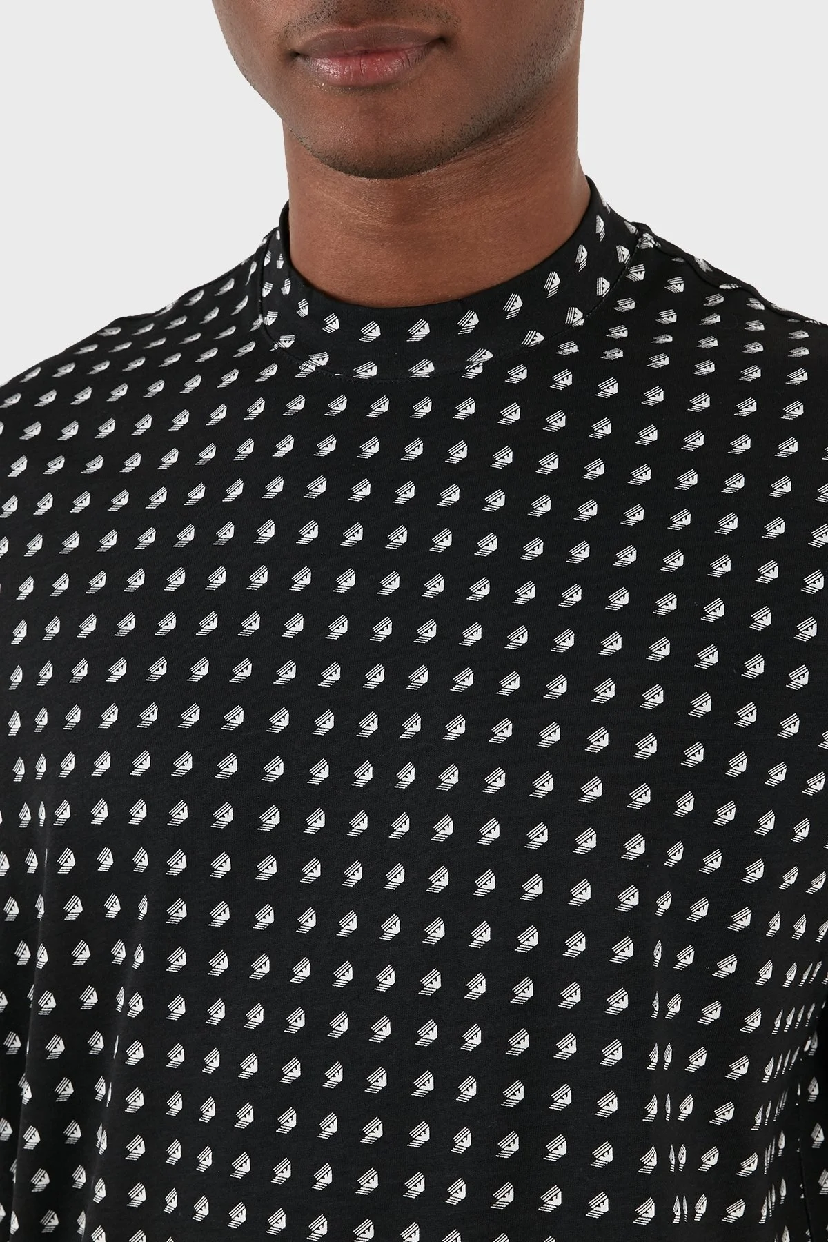 Emporio Armani Pamuklu Oversize Fit Bisiklet Yaka Erkek T Shirt 3D1TG7 1JOZZ F013 SİYAH - 5