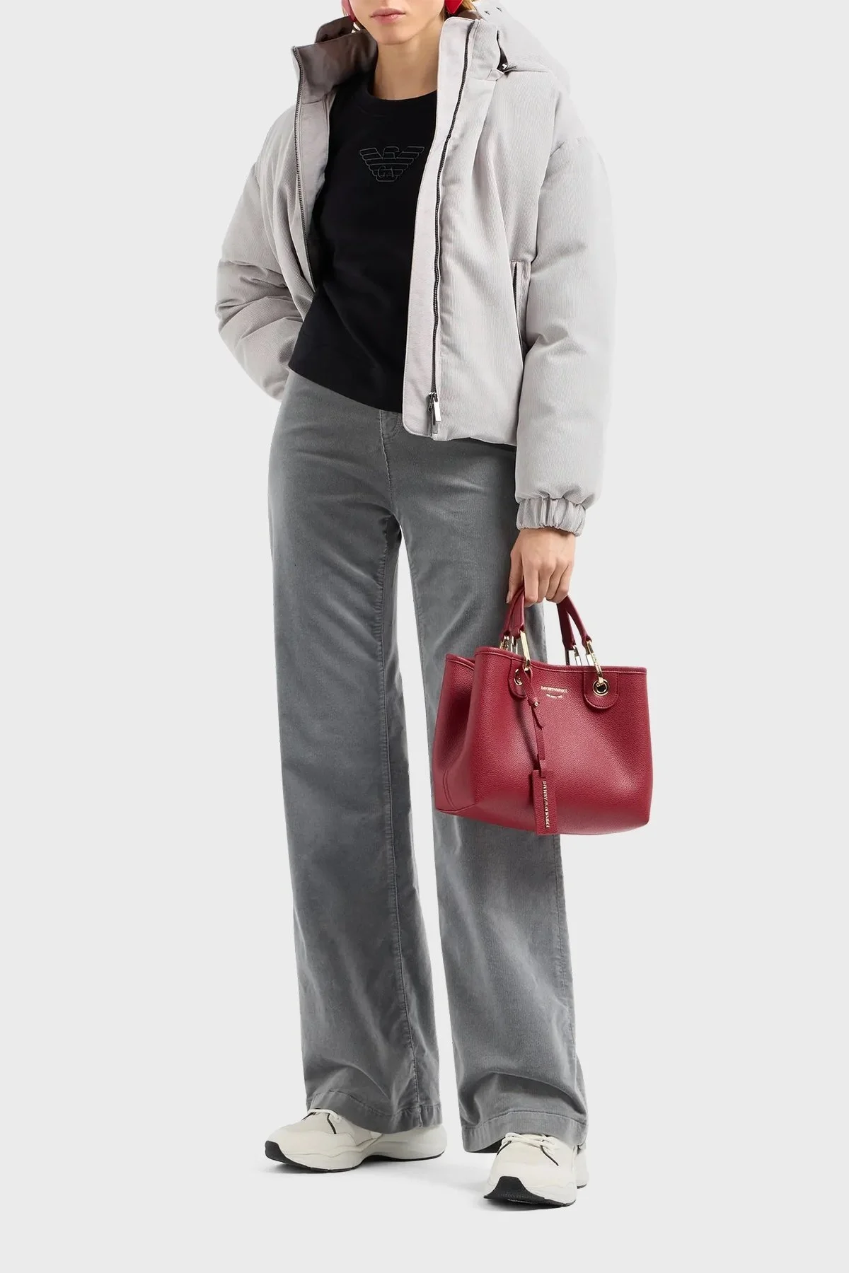 Emporio Armani Pamuklu Regular Fit Bayan Sweat 6D2M8G 2J49Z 0999 SİYAH - 7