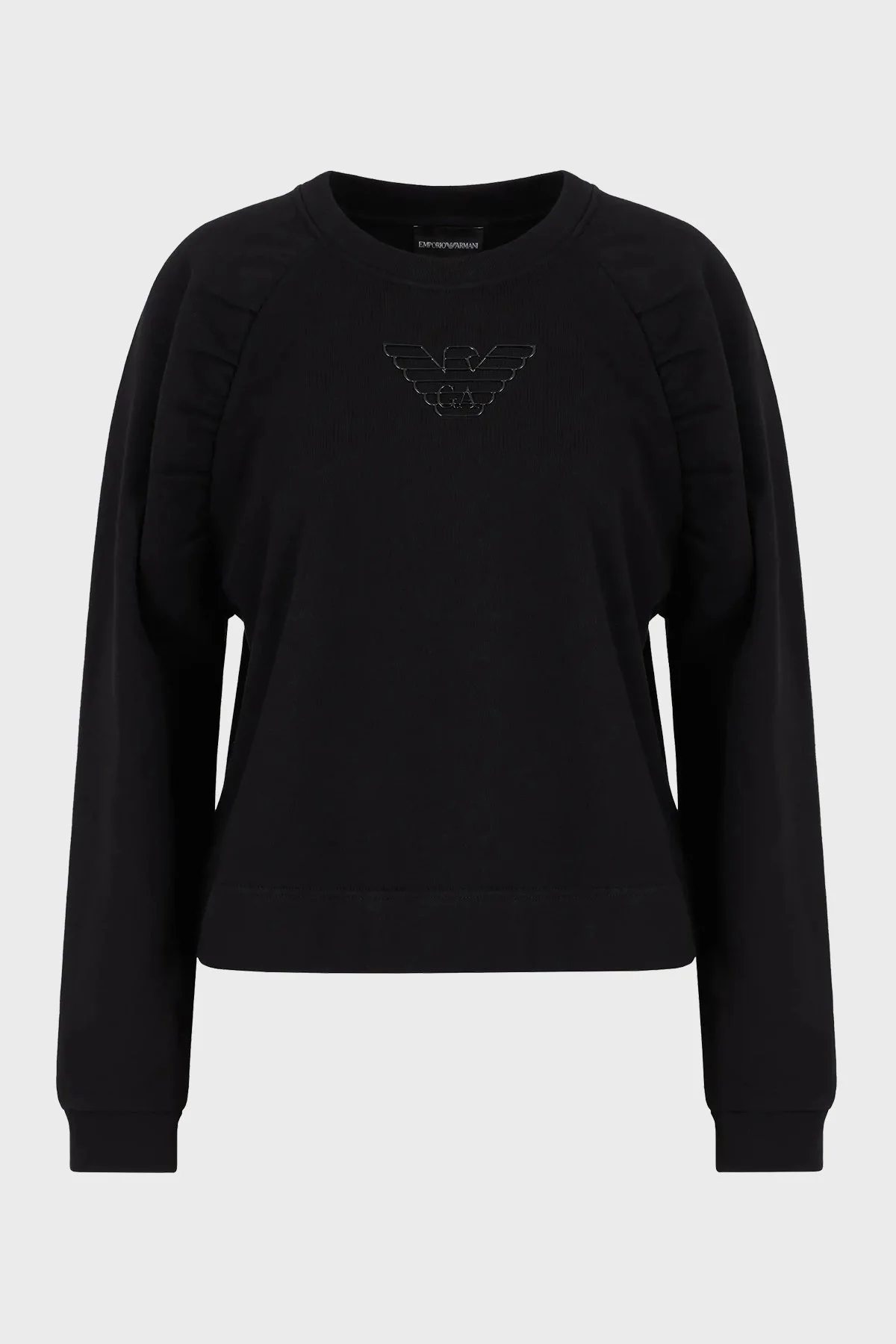 Emporio Armani Pamuklu Regular Fit Bayan Sweat 6D2M8G 2J49Z 0999 SİYAH - 10