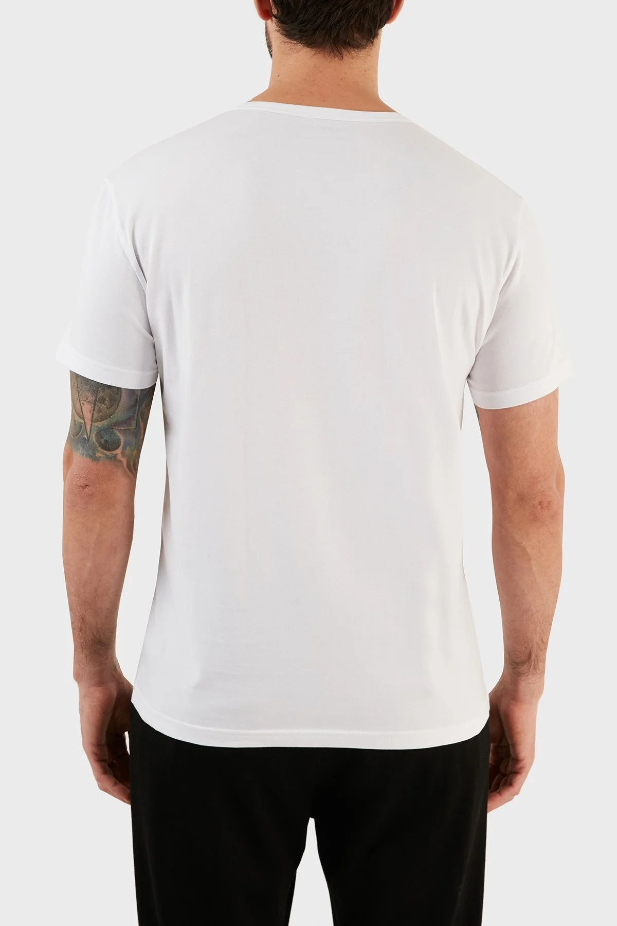 Emporio Armani Pamuklu Regular Fit Bisiklet Yaka 2 Pack Erkek T Shirt 111267 CC717 10410 BEYAZ-LACİVERT - 5