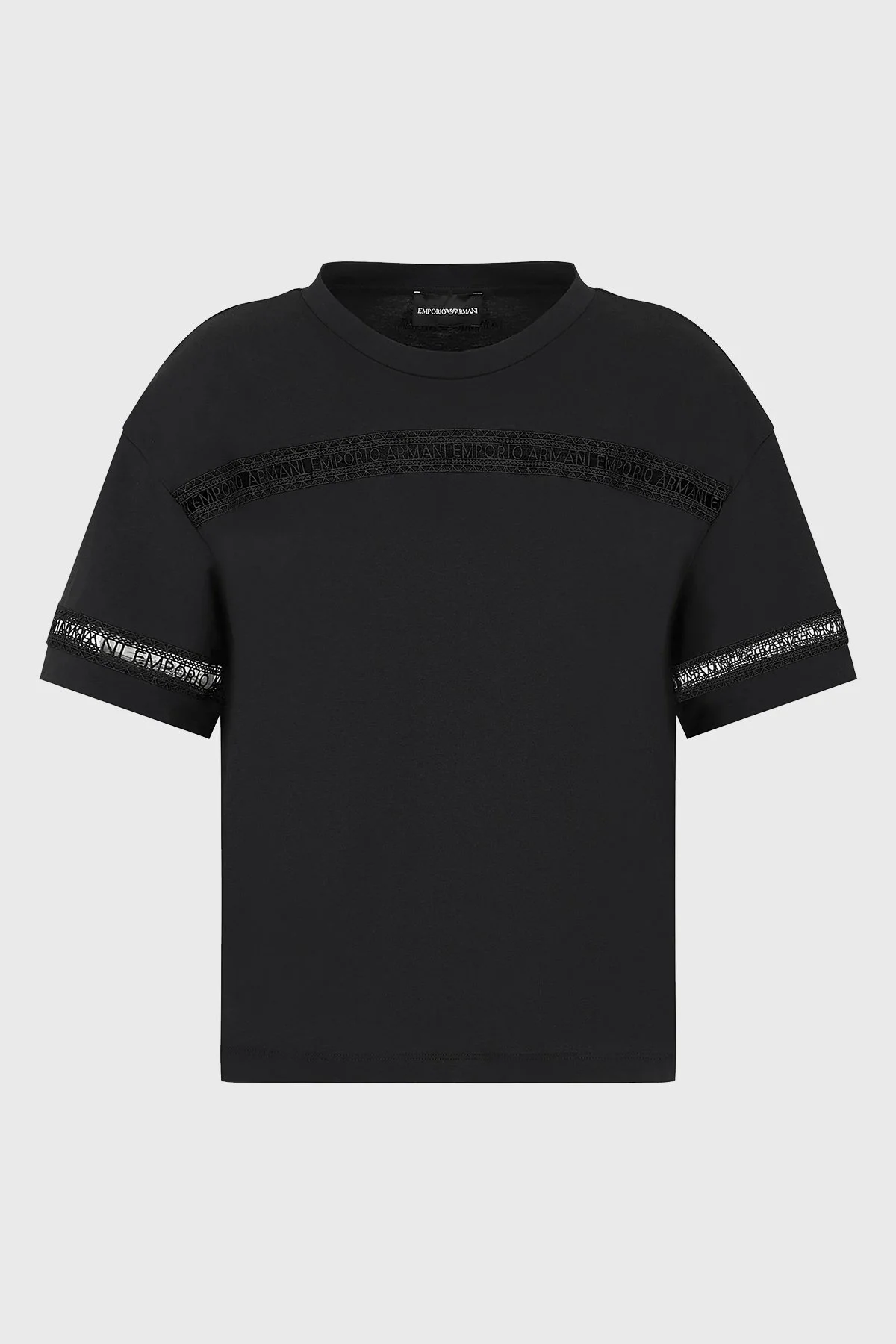 Emporio Armani Pamuklu Regular Fit Bisiklet Yaka Kadın T Shirt 3D2T7J 2JIDZ 0927 SİYAH - 4