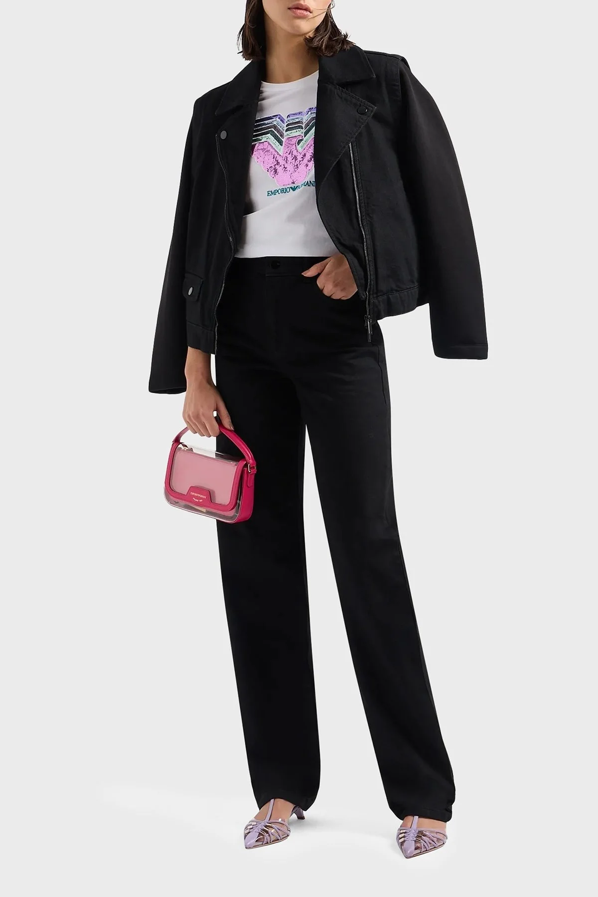 Emporio Armani Pamuklu Regular Fit Bisiklet Yaka Bayan T Shirt 3D2T7T 2JIDZ 0100 BEYAZ - 2