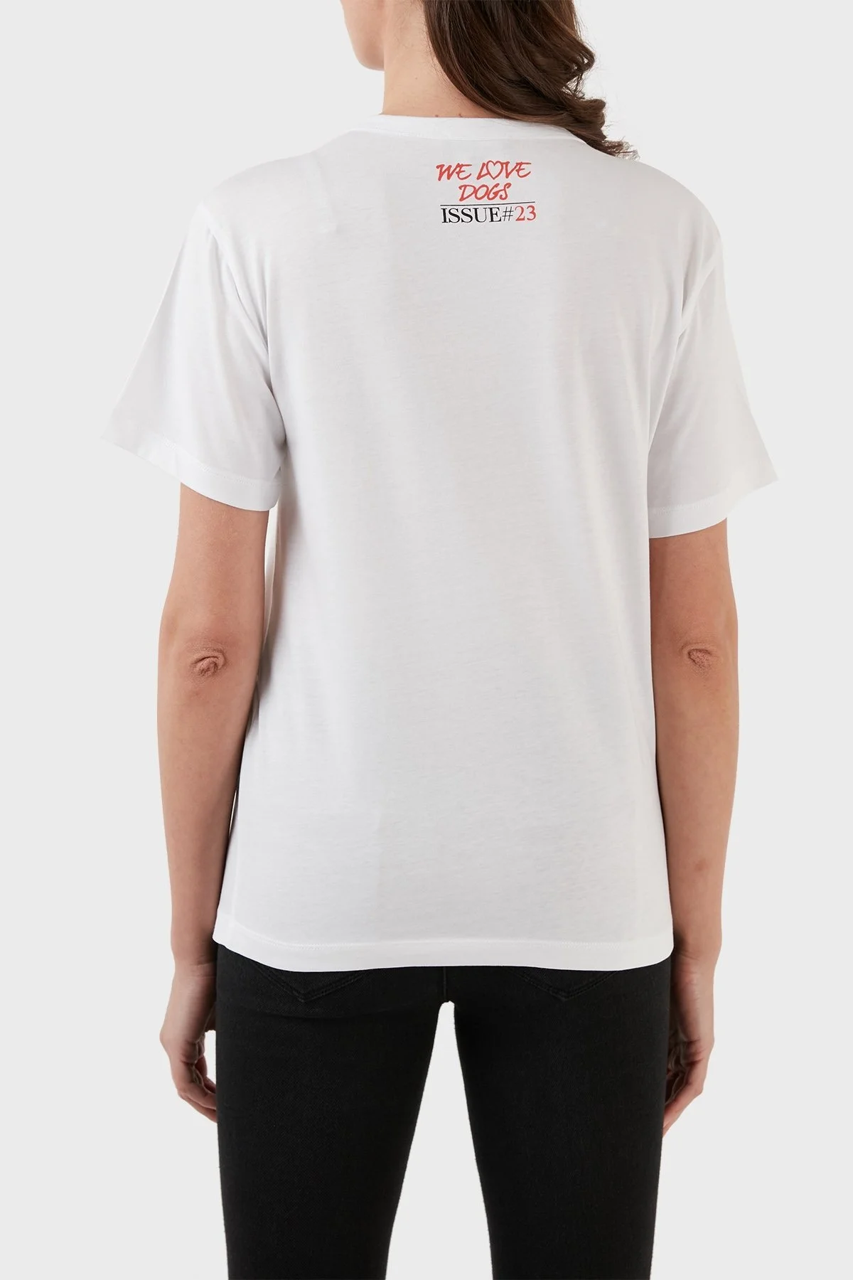 Emporio Armani Pamuklu Regular Fit Bisiklet Yaka Bayan T Shirt 3R2T7K 2J53Z 0100 BEYAZ - 5