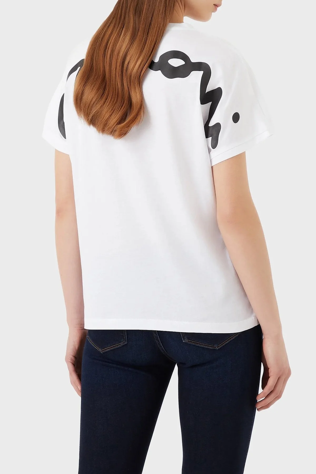 Emporio Armani Pamuklu Regular Fit Bisiklet Yaka Bayan T Shirt 3R2T7V 2JQ4Z 0100 BEYAZ - 2