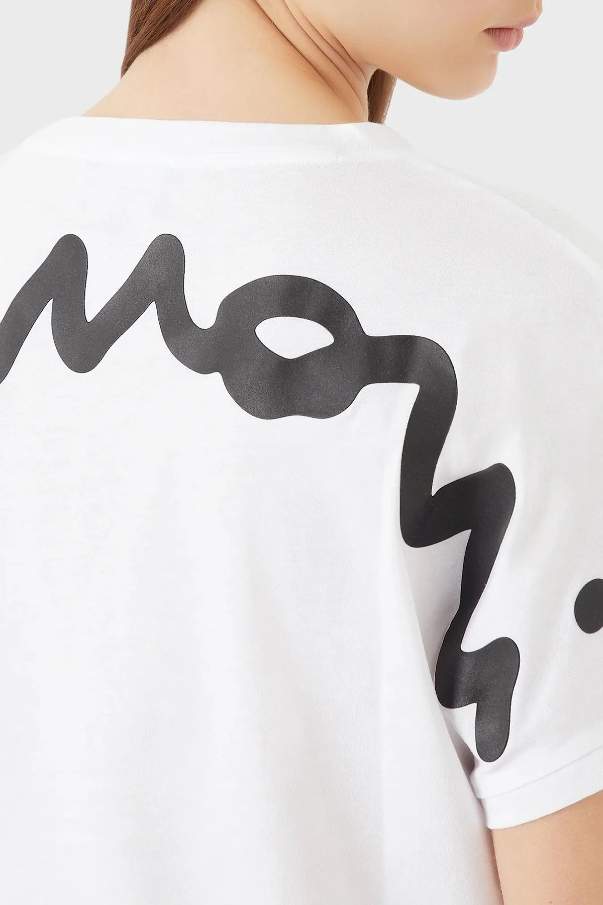 Emporio Armani Pamuklu Regular Fit Bisiklet Yaka Bayan T Shirt 3R2T7V 2JQ4Z 0100 BEYAZ - 4