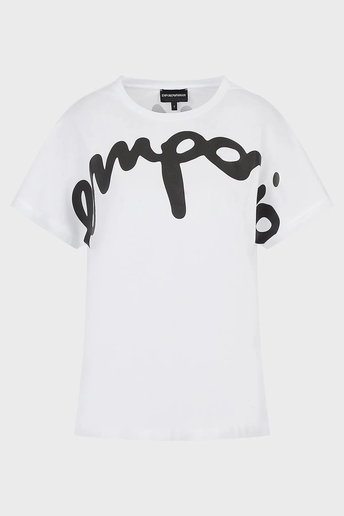 Emporio Armani Pamuklu Regular Fit Bisiklet Yaka Bayan T Shirt 3R2T7V 2JQ4Z 0100 BEYAZ - 5