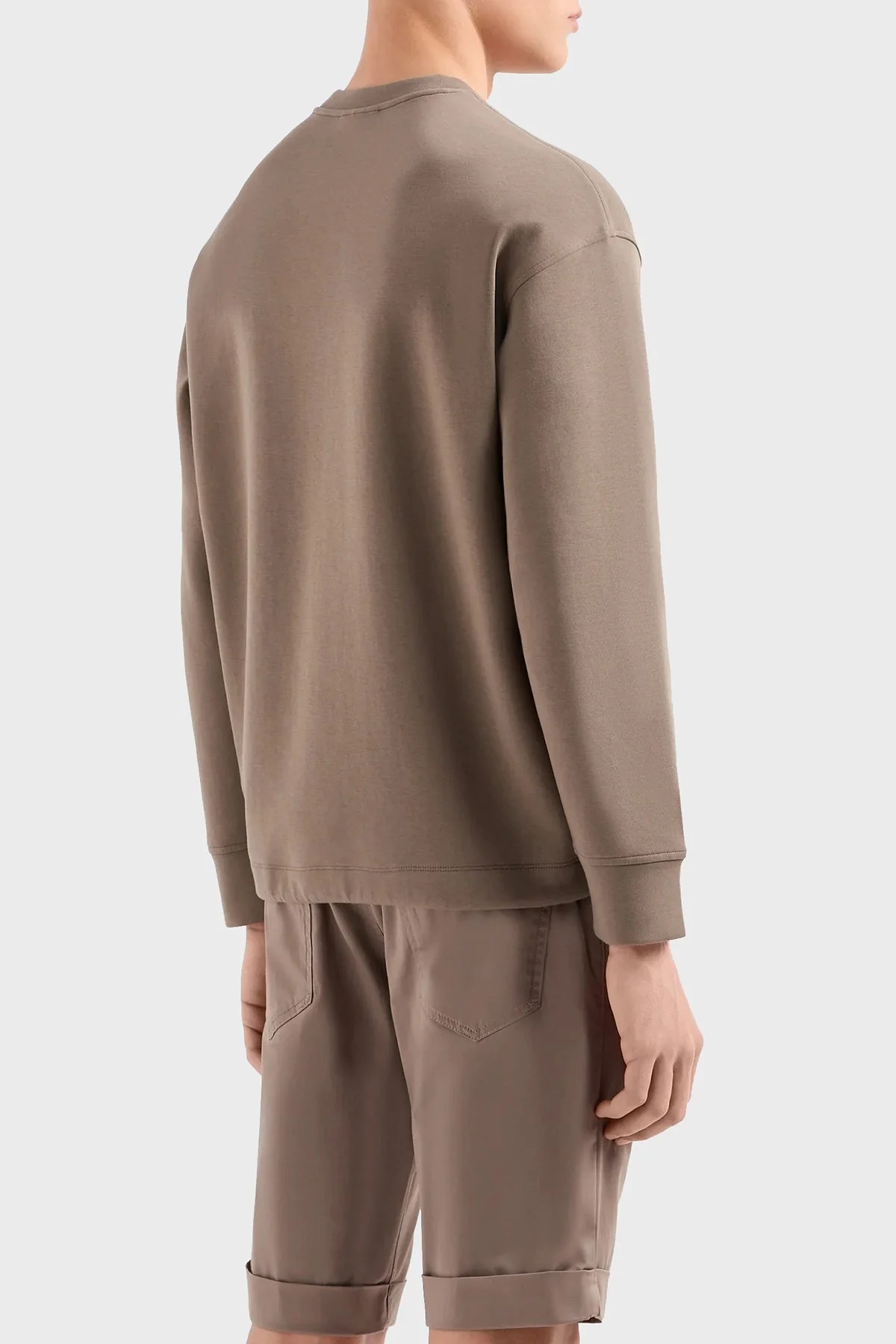 Emporio Armani Pamuklu Regular Fit Bisiklet Yaka Erkek Sweat 3D1M62 1JHSZ 0440 KAHVE - 3