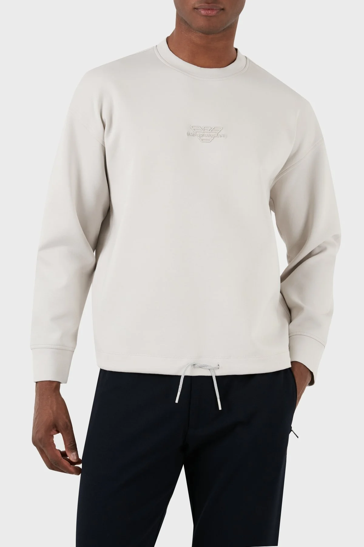Emporio Armani Pamuklu Regular Fit Bisiklet Yaka Erkek Sweat 3D1M62 1JHSZ 0646 GRİ - 1