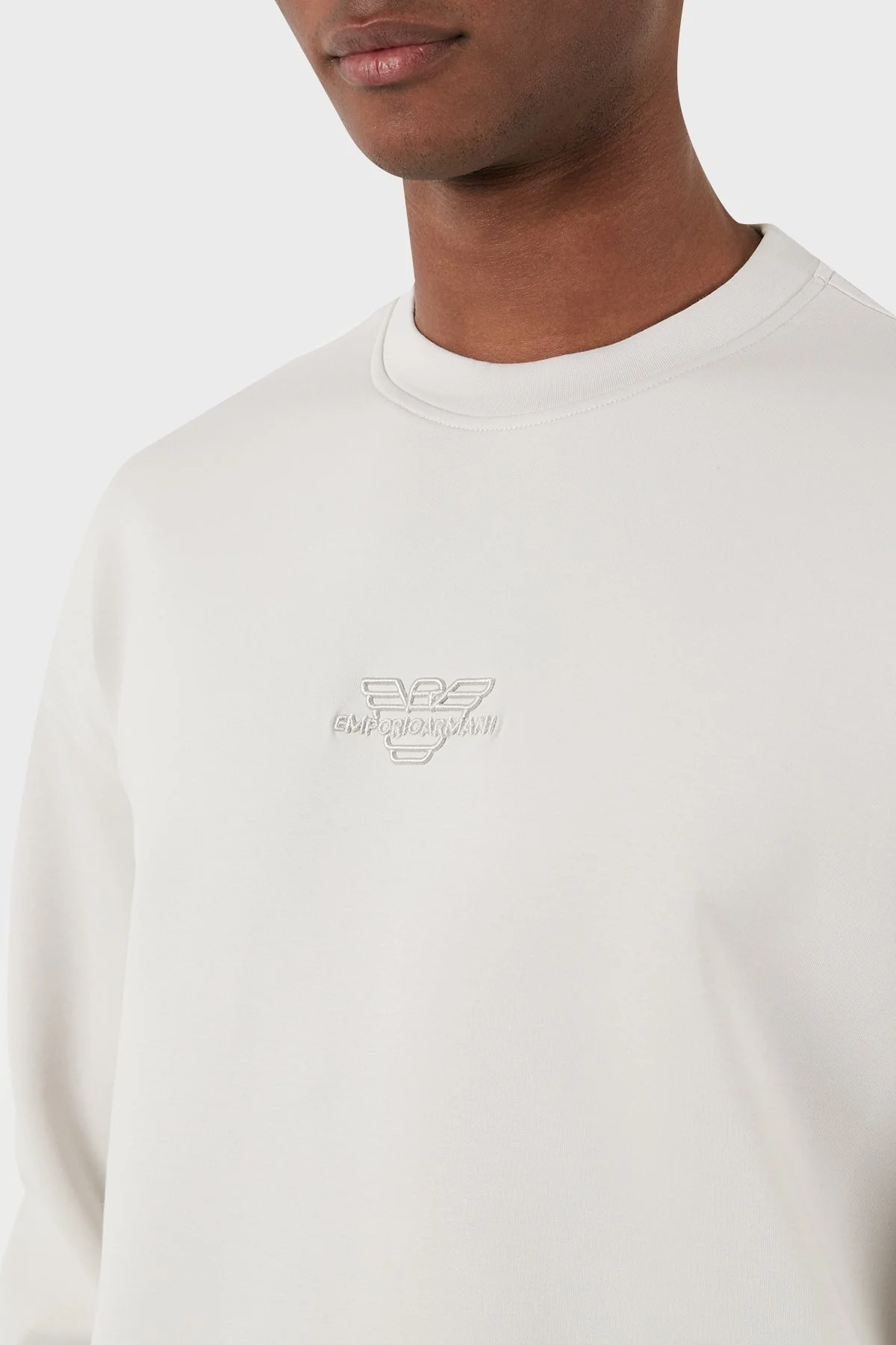 Emporio Armani Pamuklu Regular Fit Bisiklet Yaka Erkek Sweat 3D1M62 1JHSZ 0646 GRİ - 5