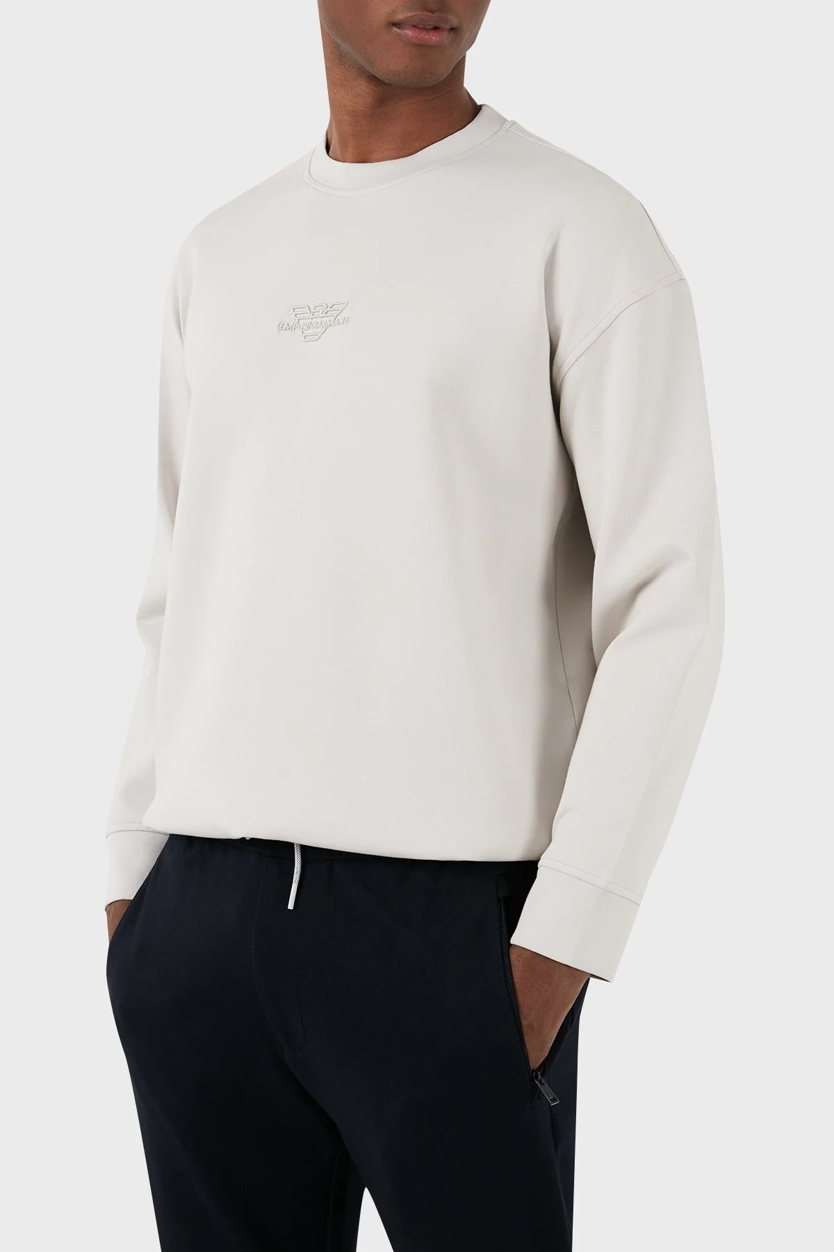 Emporio Armani Pamuklu Regular Fit Bisiklet Yaka Erkek Sweat 3D1M62 1JHSZ 0646 GRİ - 10