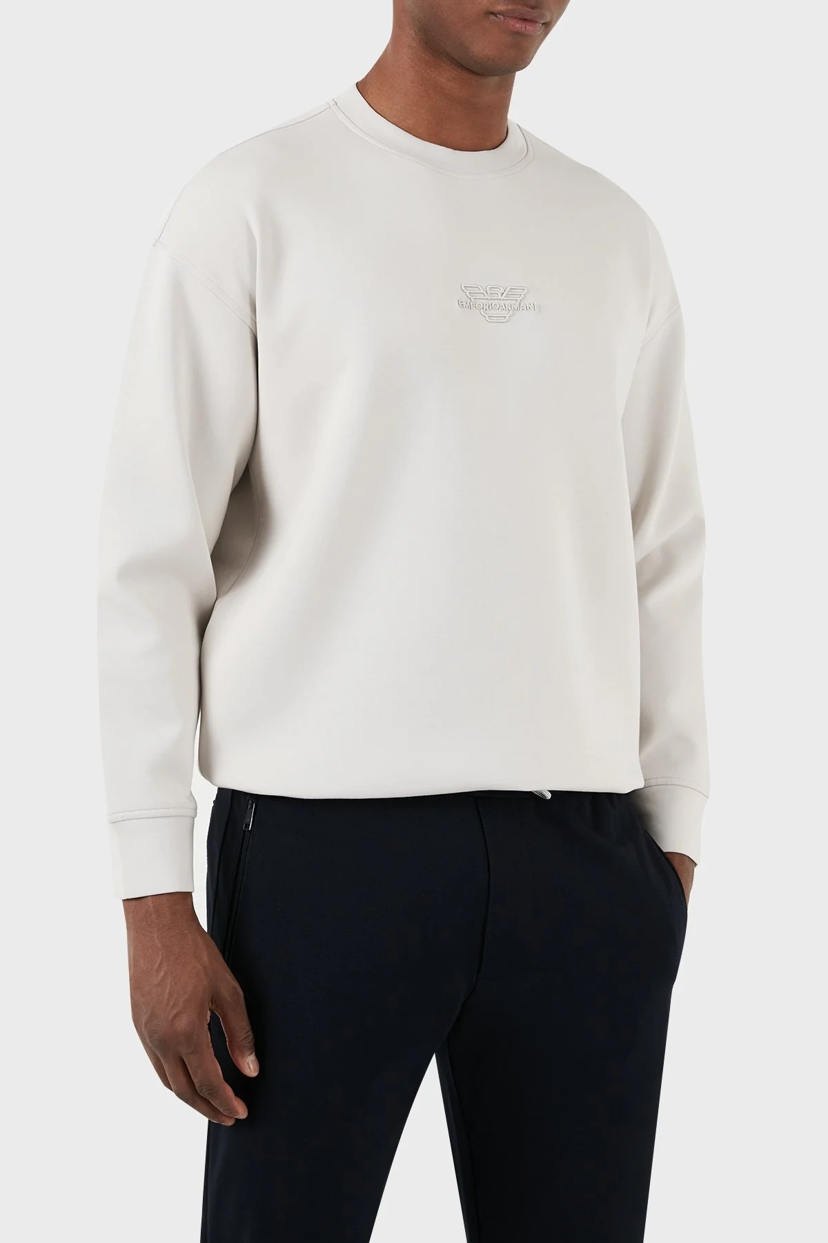 Emporio Armani Pamuklu Regular Fit Bisiklet Yaka Erkek Sweat 3D1M62 1JHSZ 0646 GRİ - 13