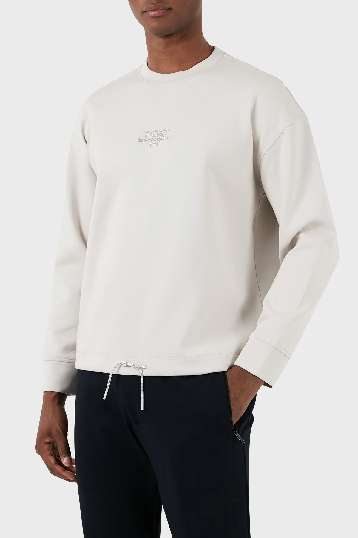 Emporio Armani Pamuklu Regular Fit Bisiklet Yaka Erkek Sweat 3D1M62 1JHSZ 0646 GRİ - 14