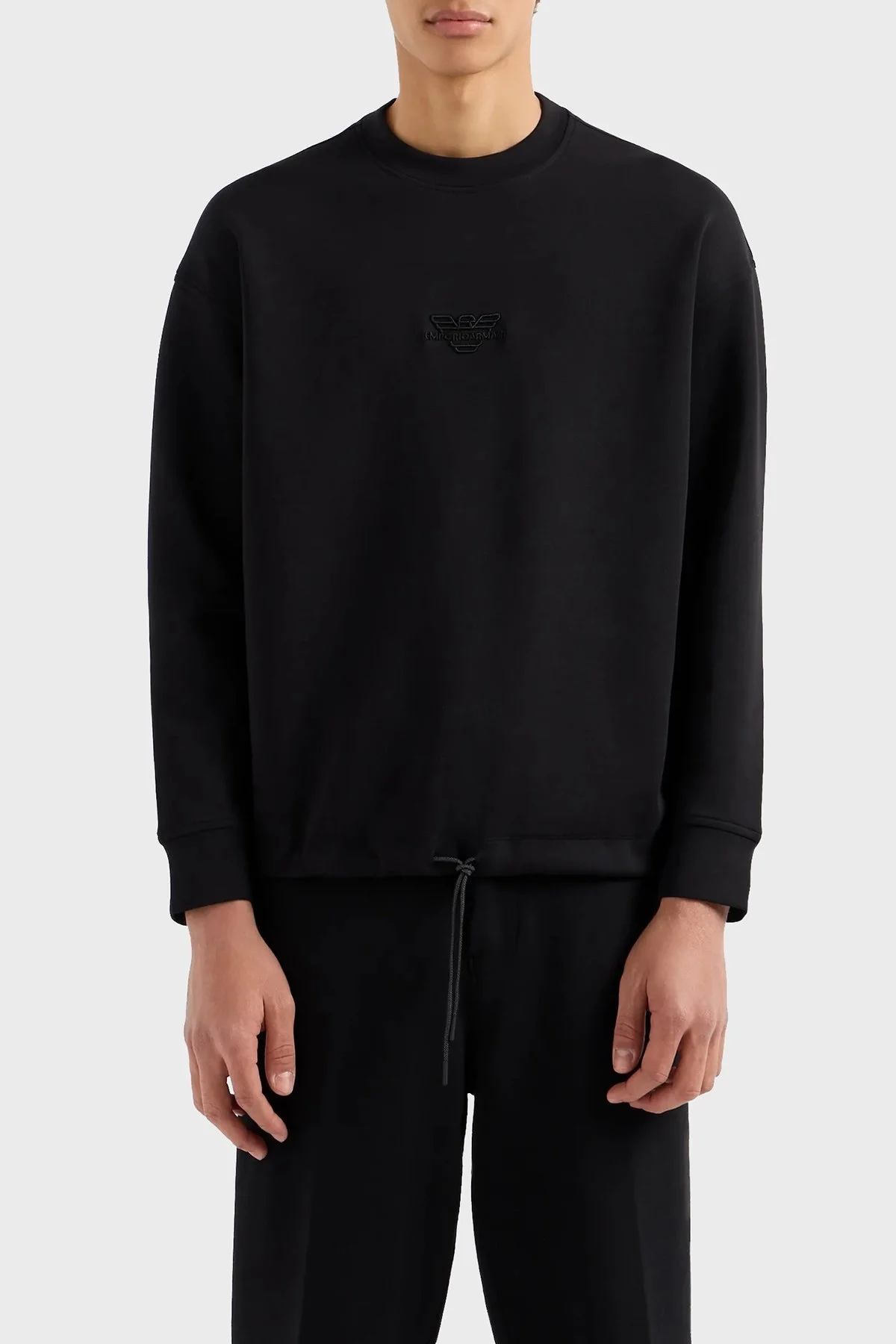 Emporio Armani Pamuklu Regular Fit Bisiklet Yaka Erkek Sweat 3D1M62 1JHSZ 0999 SİYAH - 1
