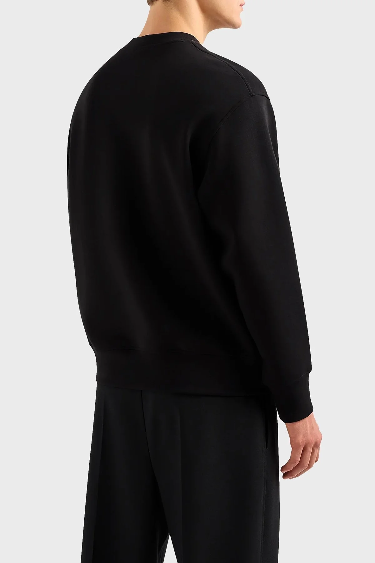 Emporio Armani Pamuklu Regular Fit Bisiklet Yaka Erkek Sweat 3D1MA6 1JHSZ 0999 SİYAH - 2