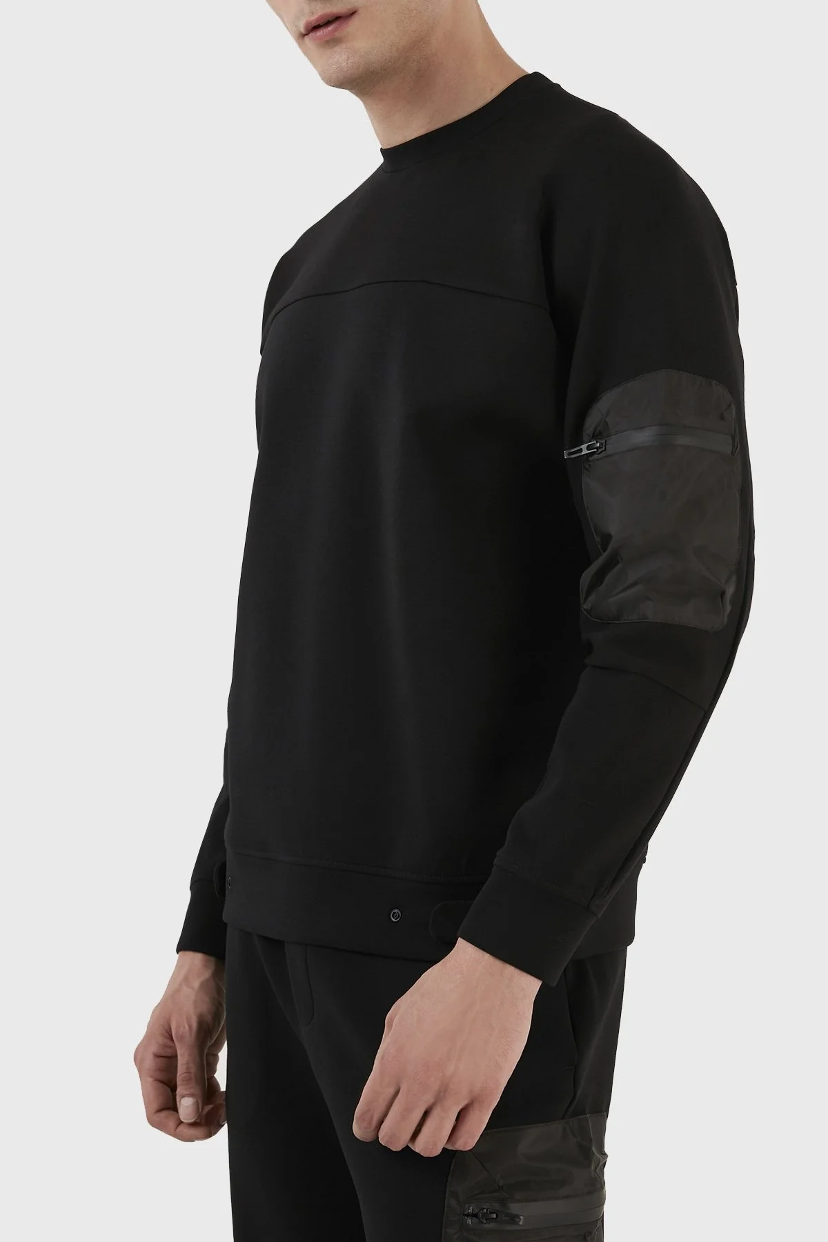 Emporio Armani Pamuklu Regular Fit Bisiklet Yaka Erkek Sweat 3R1MCS 1JHSZ 0999 SİYAH - 2