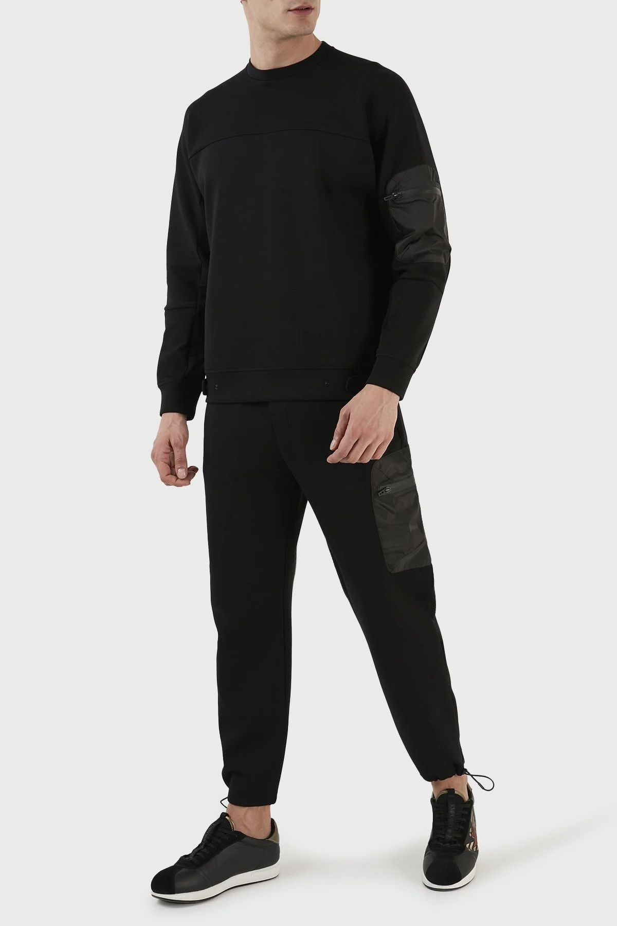 Emporio Armani Pamuklu Regular Fit Bisiklet Yaka Erkek Sweat 3R1MCS 1JHSZ 0999 SİYAH - 3