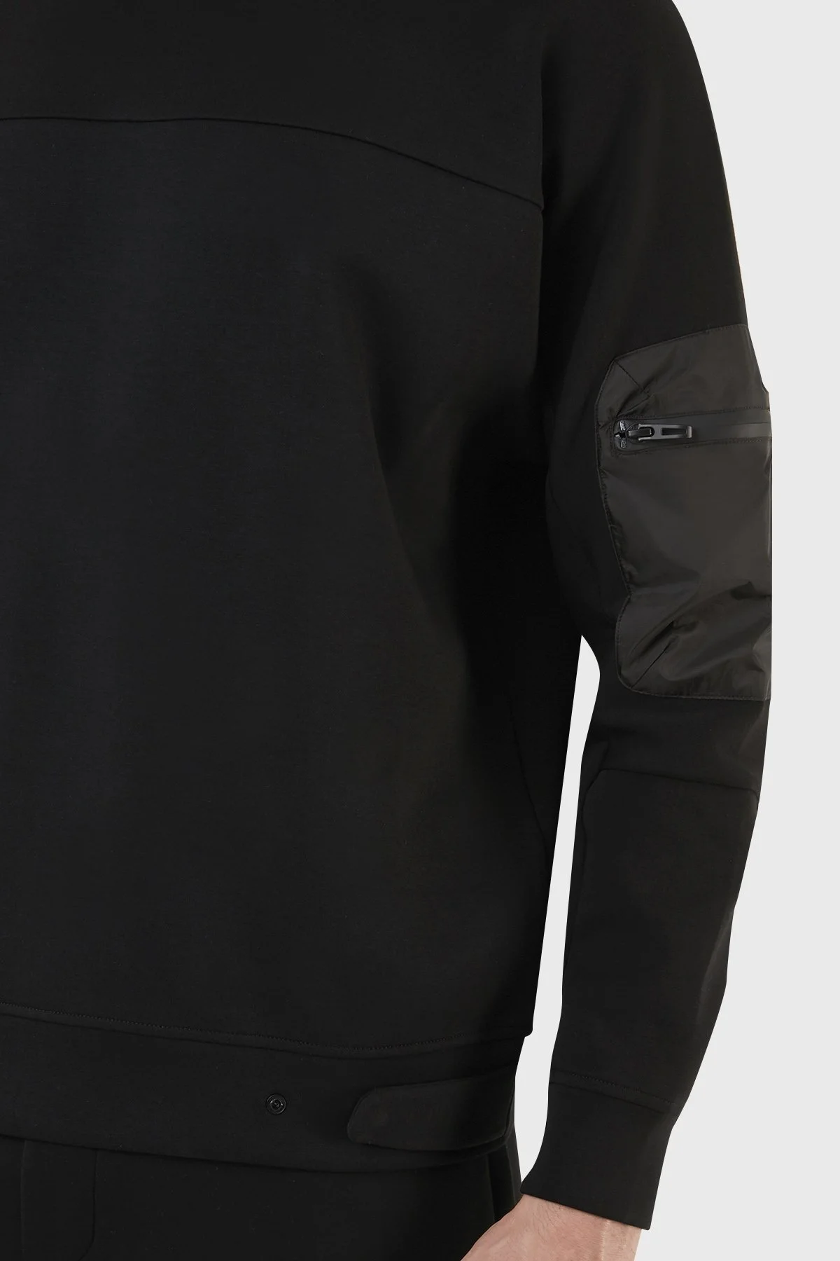 Emporio Armani Pamuklu Regular Fit Bisiklet Yaka Erkek Sweat 3R1MCS 1JHSZ 0999 SİYAH - 5