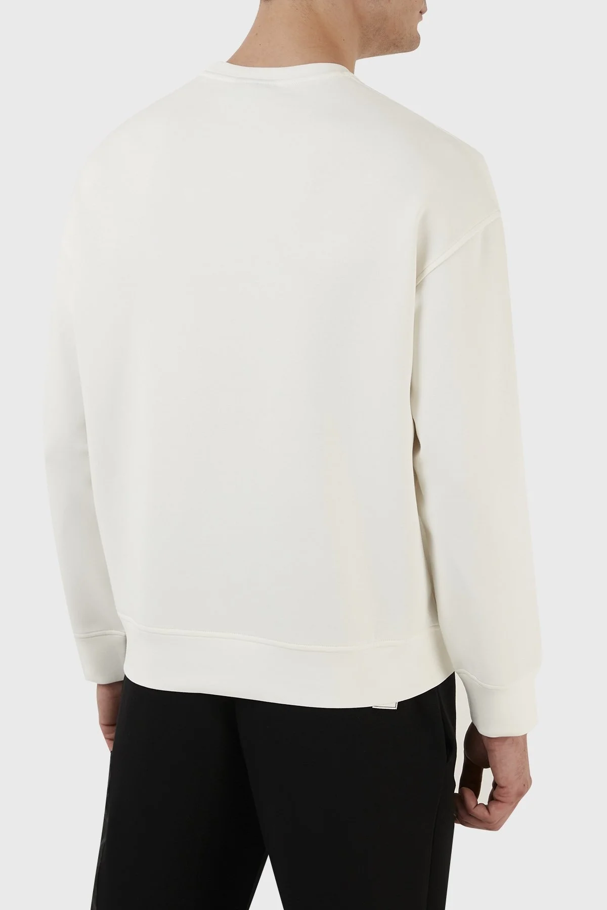 Emporio Armani Pamuklu Regular Fit Bisiklet Yaka Erkek Sweat 3R1MDQ 1JHSZ 0101 BEYAZ - 6