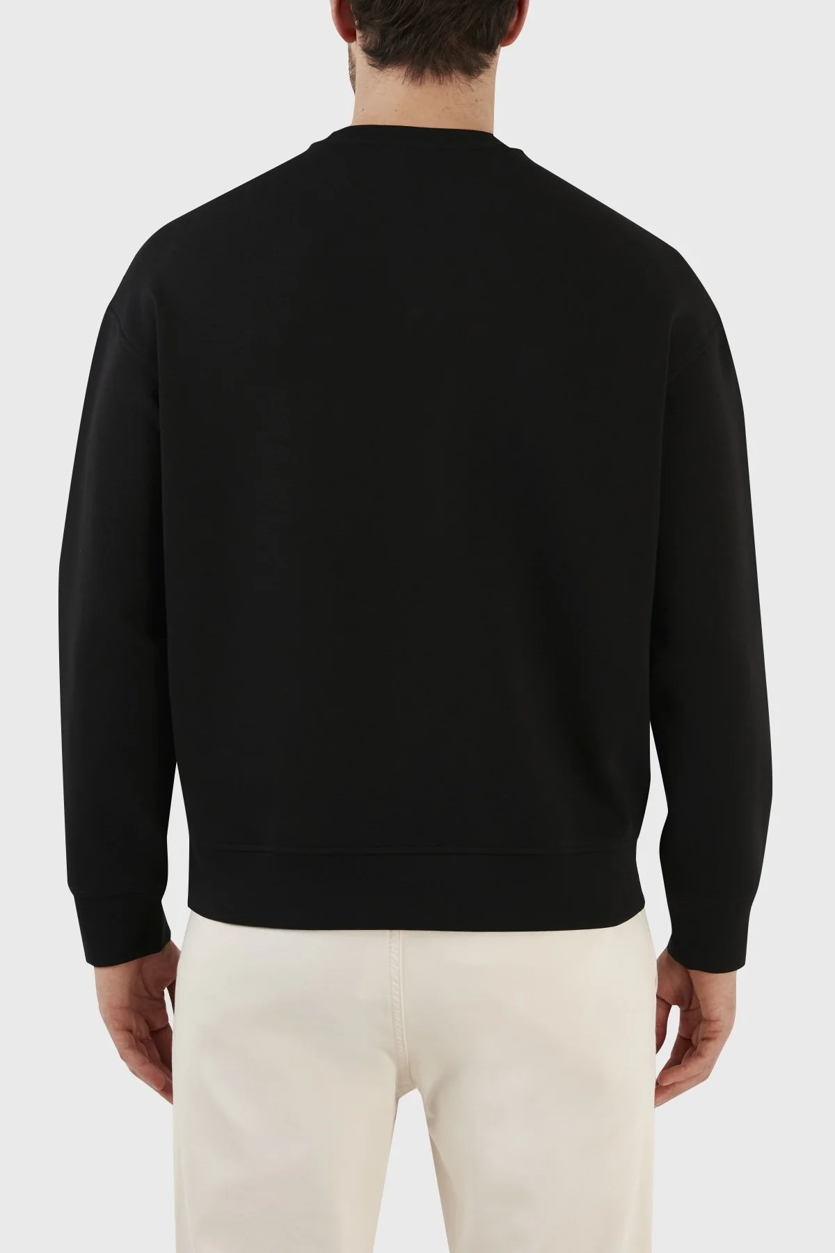 Emporio Armani Pamuklu Regular Fit Bisiklet Yaka Erkek Sweat 3R1MDQ 1JHSZ 0999 SİYAH - 6