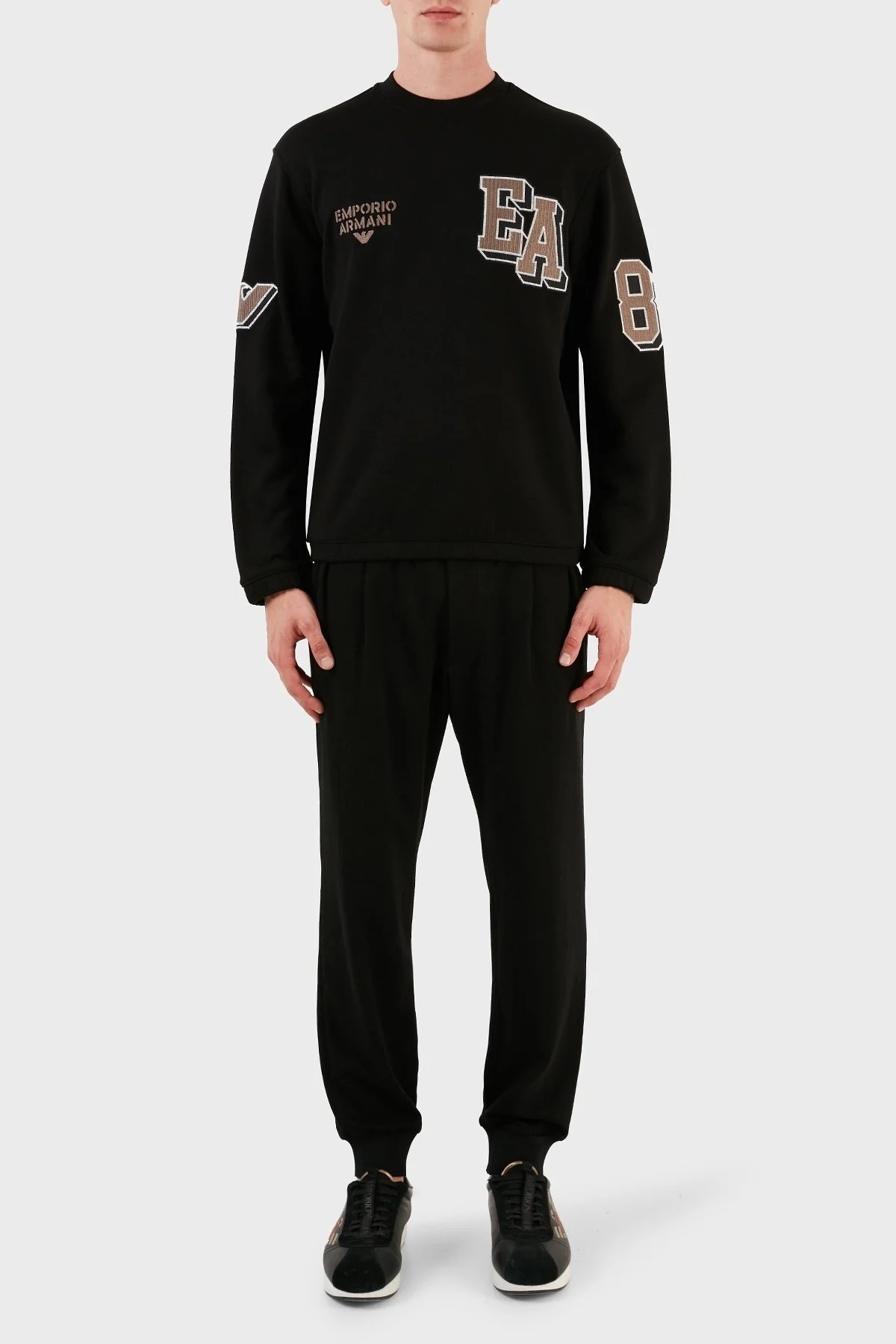 Emporio Armani Pamuklu Regular Fit Bisiklet Yaka Erkek Sweat 6R1MG4 1JWPZ 0999 SİYAH - 10