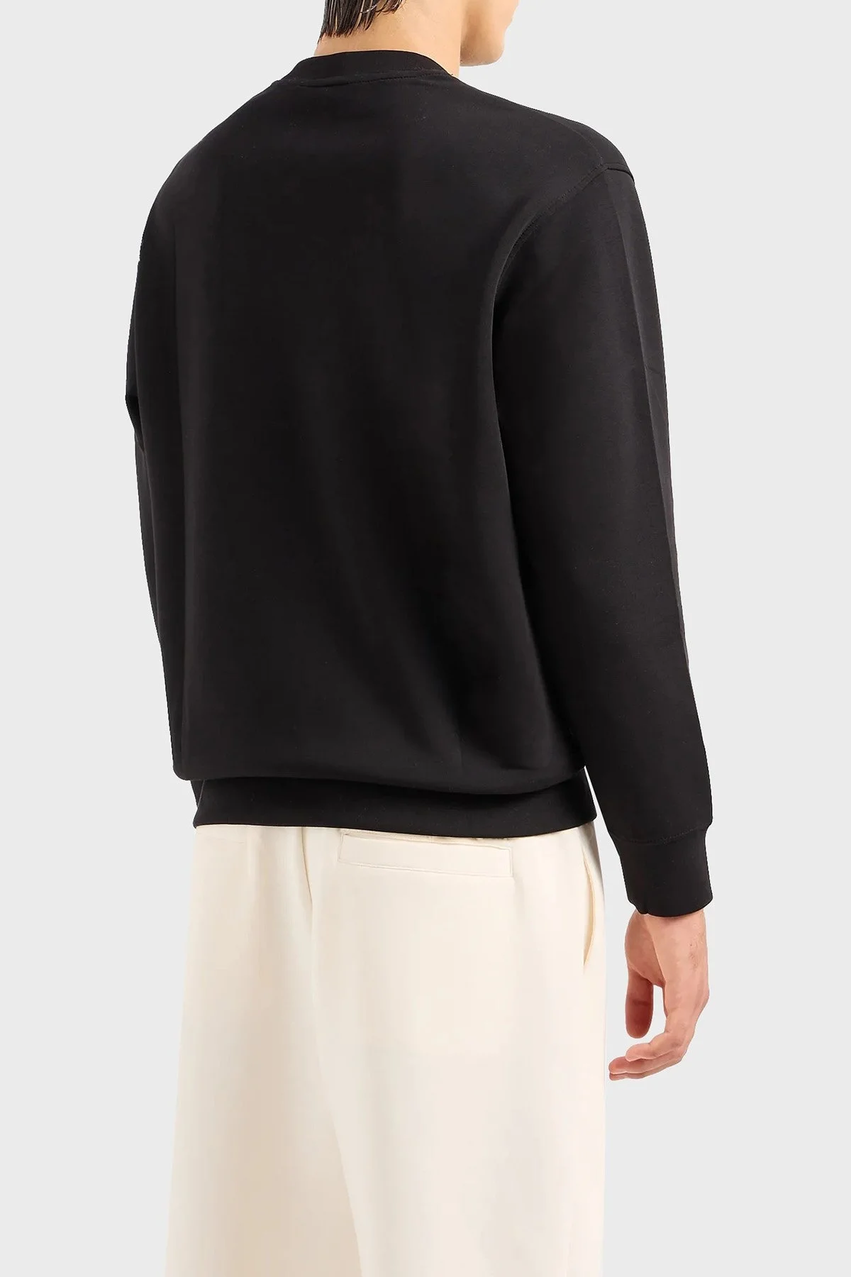 Emporio Armani Pamuklu Regular Fit Bisiklet Yaka Erkek Sweat 6R1MG7 1JHSZ 00A9 SİYAH - 2