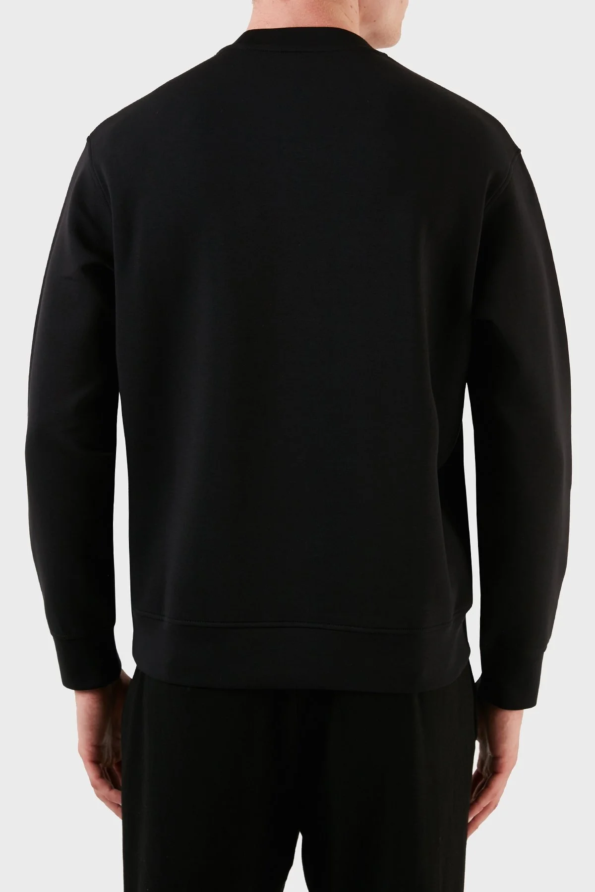 Emporio Armani Pamuklu Regular Fit Bisiklet Yaka Erkek Sweat 6R1MG7 1JHSZ 00B0 SİYAH - 2