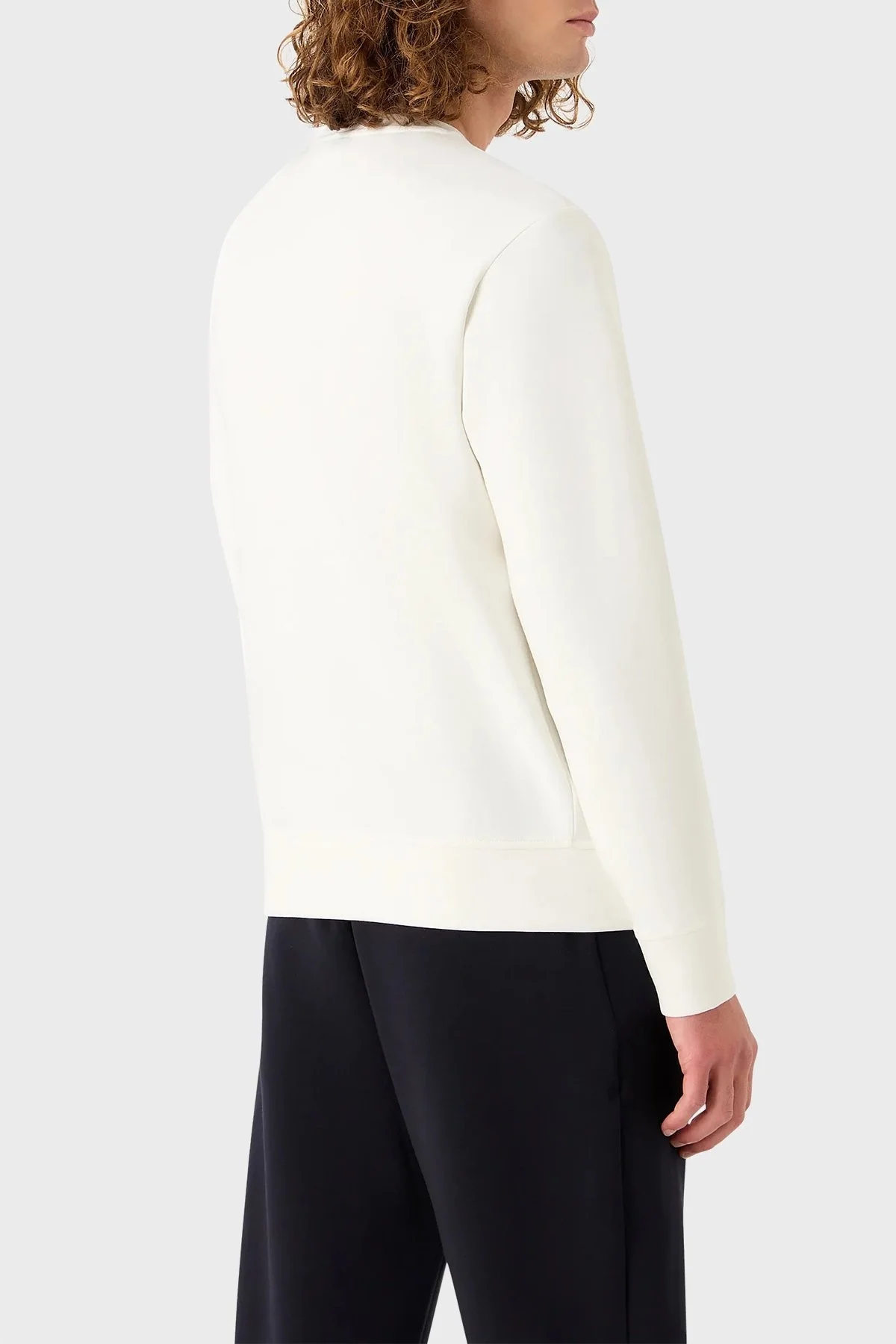 Emporio Armani Pamuklu Regular Fit Bisiklet Yaka Erkek Sweat 8N1ML7 1JHSZ 0101 BEYAZ - 3