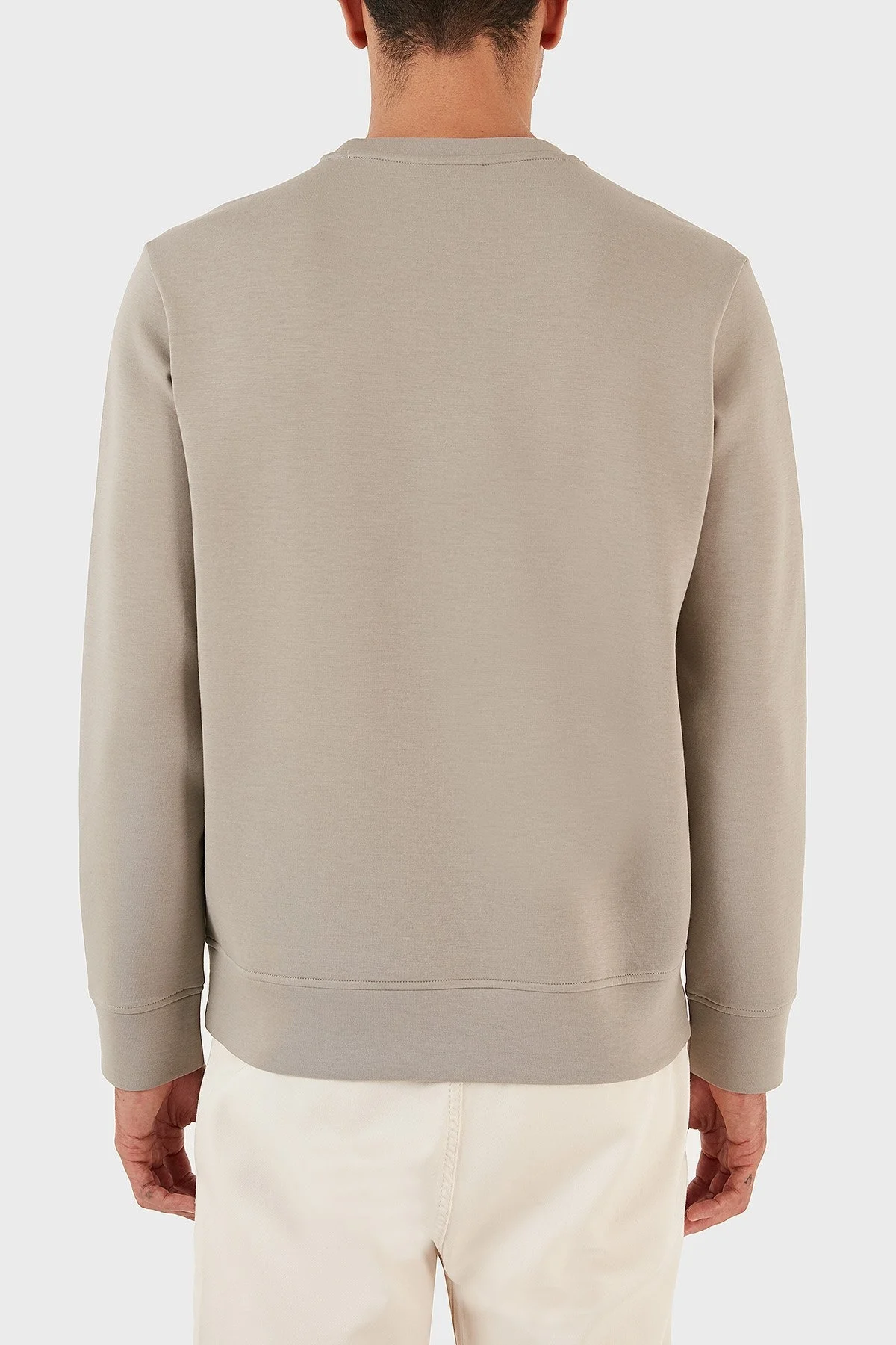 Emporio Armani Pamuklu Regular Fit Bisiklet Yaka Erkek Sweat 8N1ML7 1JHSZ 0643 BEJ - 2
