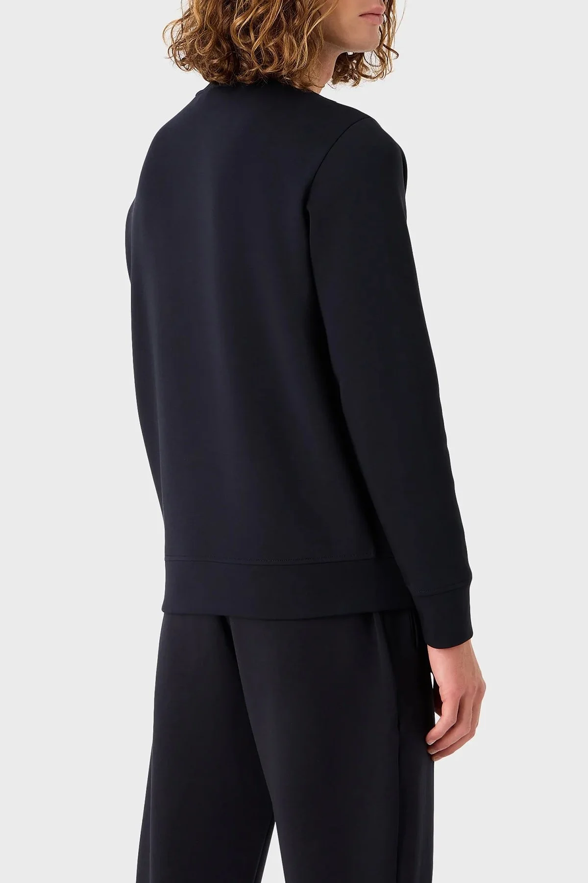 Emporio Armani Pamuklu Regular Fit Bisiklet Yaka Erkek Sweat 8N1ML7 1JHSZ 0920 LACİVERT - 3