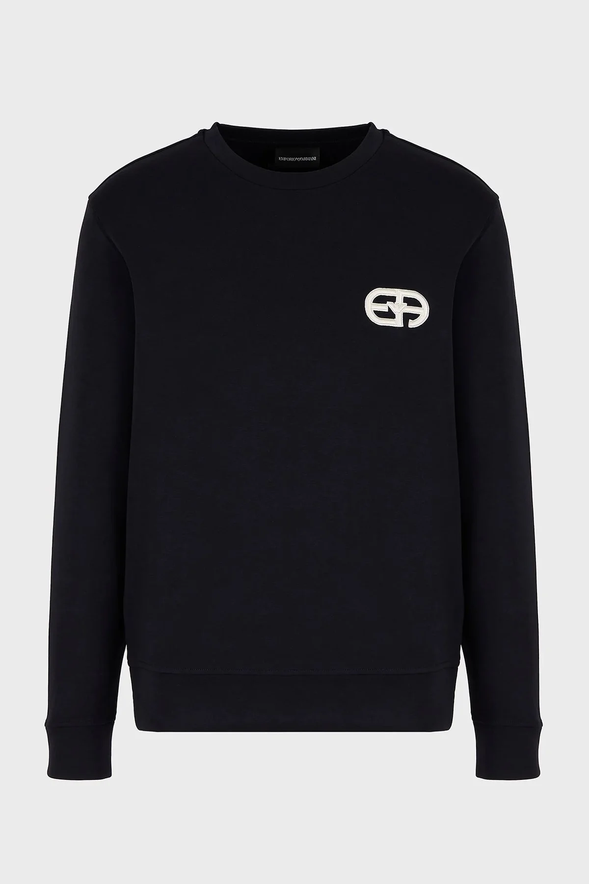 Emporio Armani Pamuklu Regular Fit Bisiklet Yaka Erkek Sweat 8N1ML7 1JHSZ 0920 LACİVERT - 4