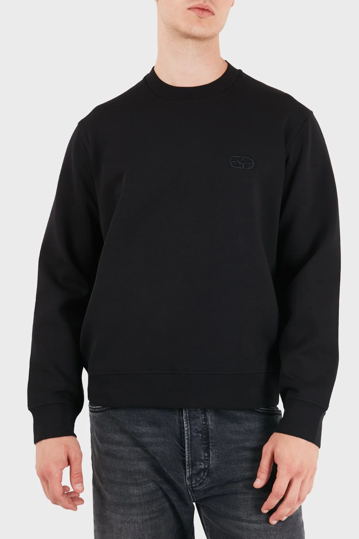 Emporio Armani Pamuklu Regular Fit Bisiklet Yaka Erkek Sweat EM004540 AF10013 UC001 Siyah - 4