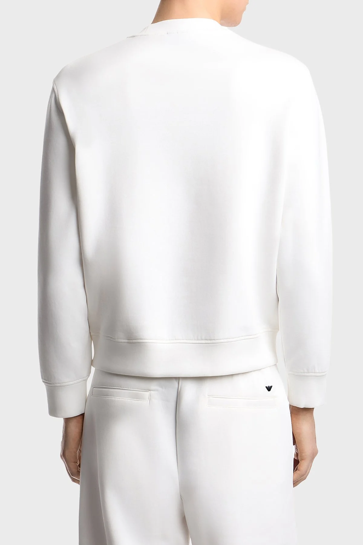 Emporio Armani Pamuklu Regular Fit Bisiklet Yaka Erkek Sweat EM004541 AF10013 M0306 Beyaz - 3