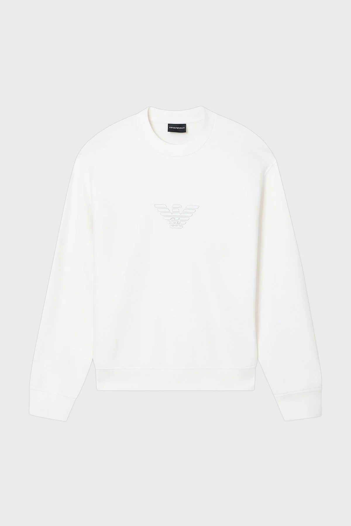 Emporio Armani Pamuklu Regular Fit Bisiklet Yaka Erkek Sweat EM004541 AF10013 M0306 Beyaz - 5