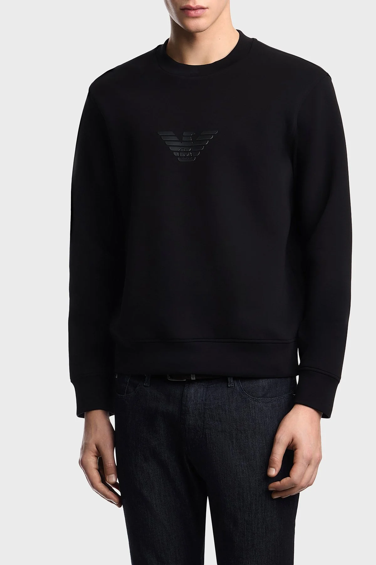 Emporio Armani Pamuklu Regular Fit Bisiklet Yaka Erkek Sweat EM004541 AF10013 MC539 Siyah - 1