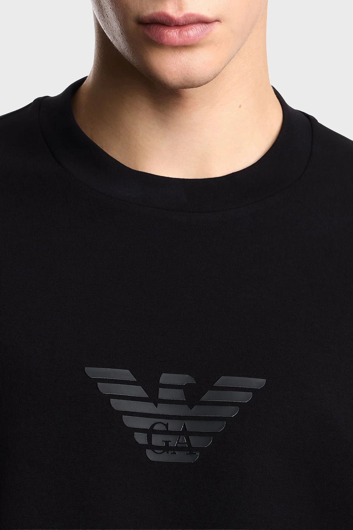 Emporio Armani Pamuklu Regular Fit Bisiklet Yaka Erkek Sweat EM004541 AF10013 MC539 Siyah - 4