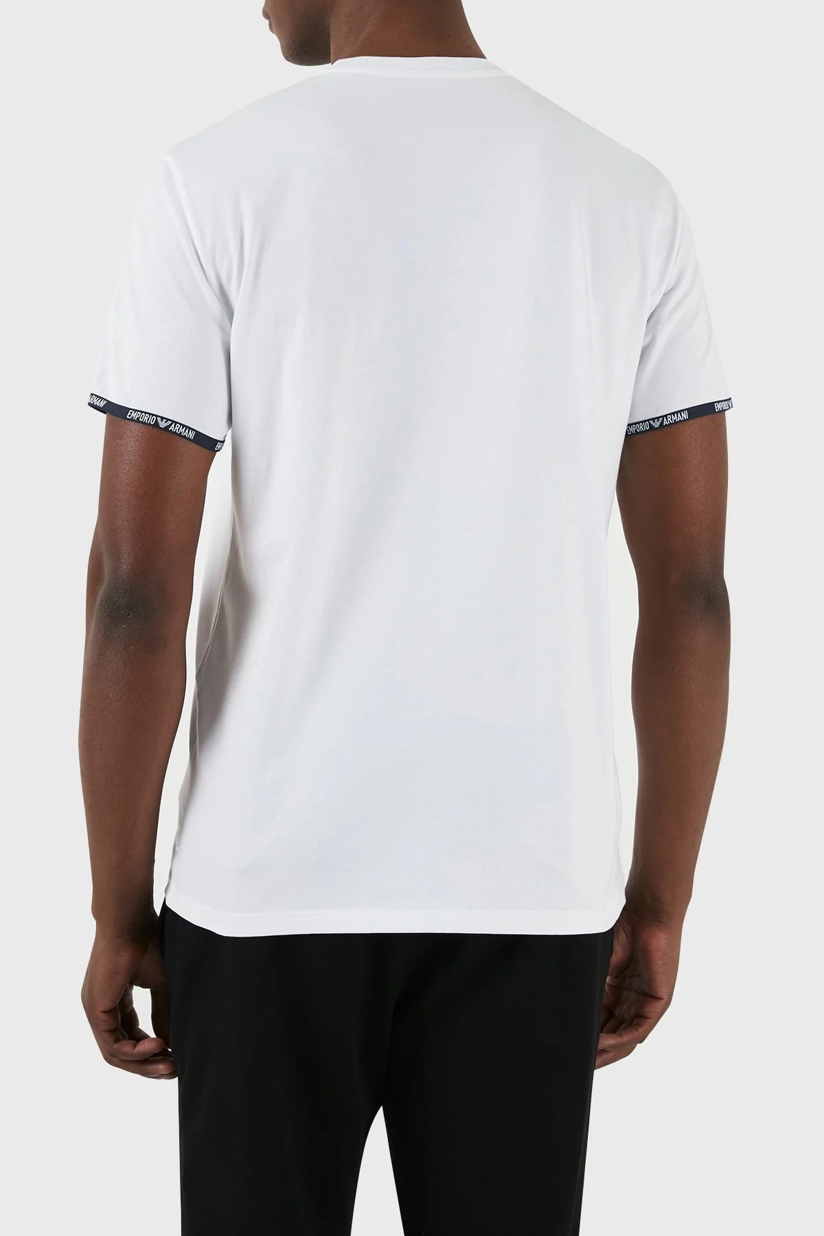 Emporio Armani Pamuklu Regular Fit Bisiklet Yaka Erkek T Shirt 110853 4R755 00010 BEYAZ - 2