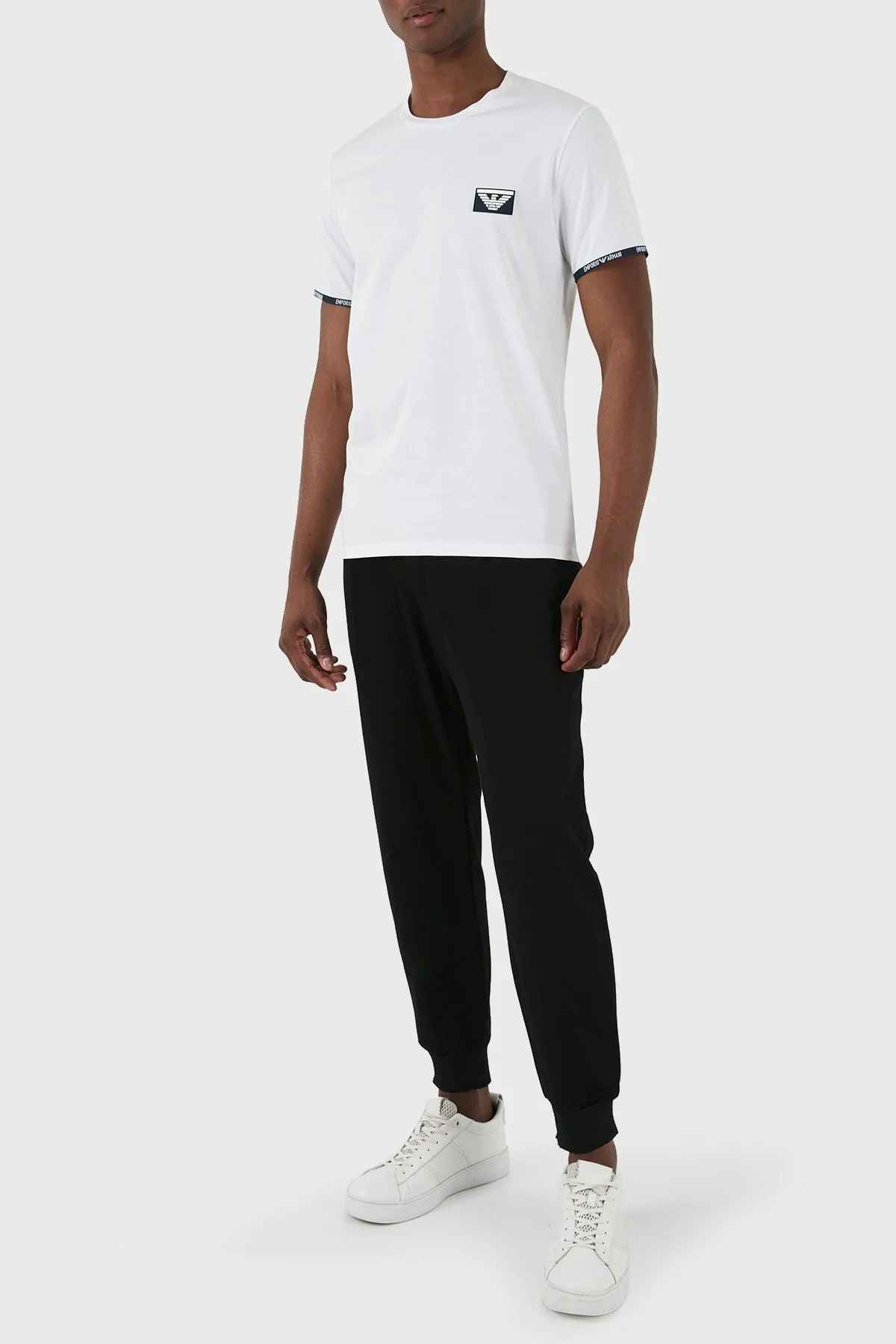 Emporio Armani Pamuklu Regular Fit Bisiklet Yaka Erkek T Shirt 110853 4R755 00010 BEYAZ - 4