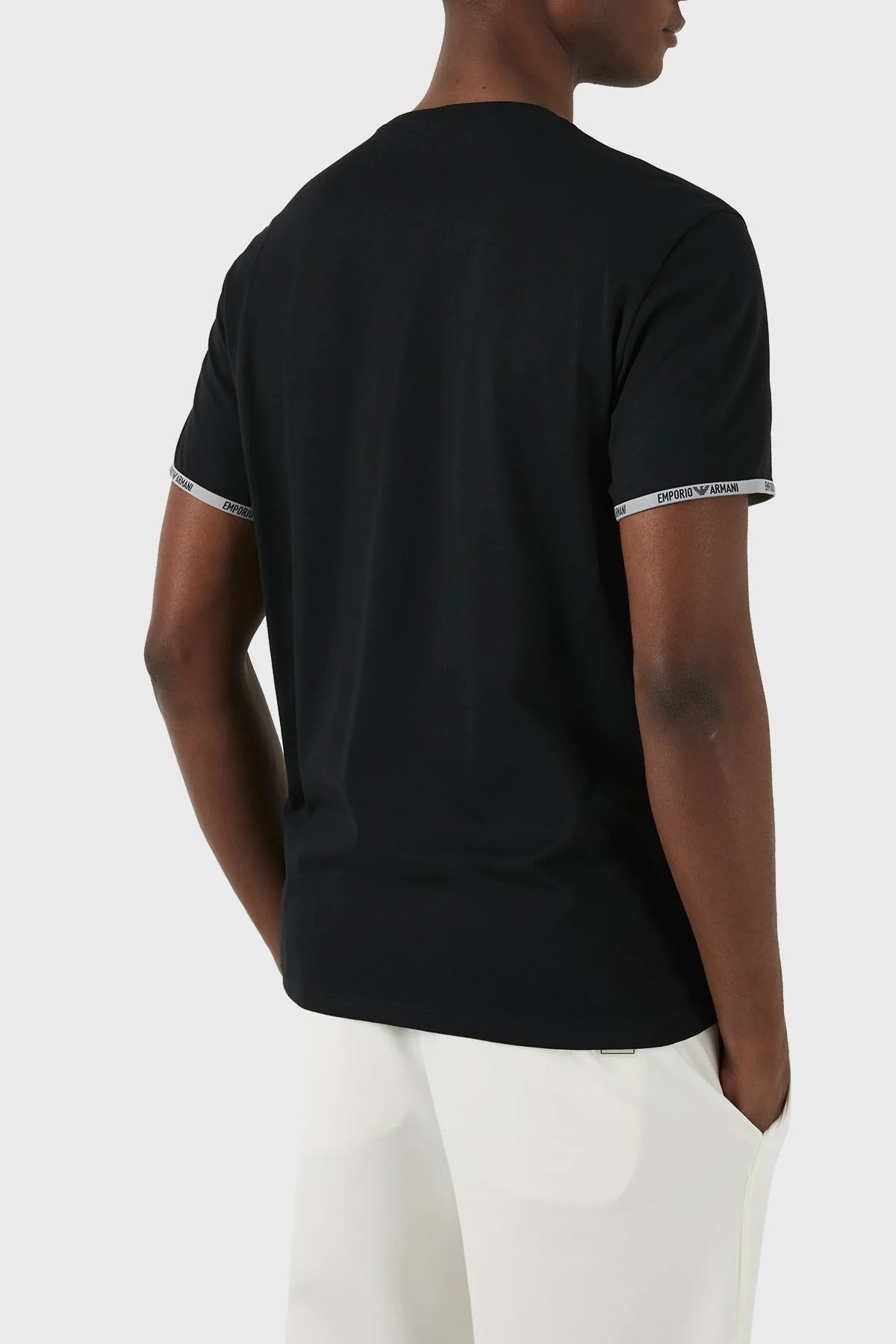 Emporio Armani Pamuklu Regular Fit Bisiklet Yaka Erkek T Shirt 110853 4R755 00020 SİYAH - 2