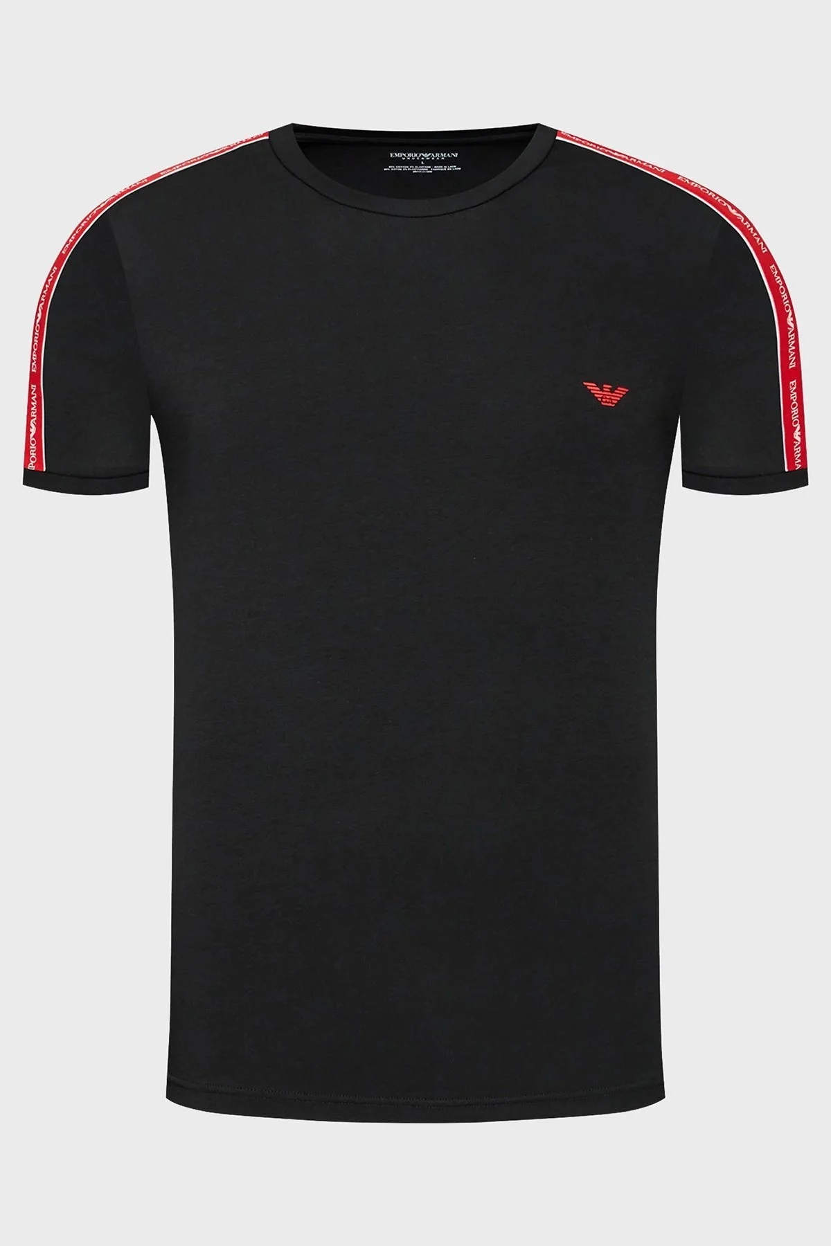 Emporio Armani Pamuklu Regular Fit Bisiklet Yaka Erkek T Shirt 111890 3F717 00020 SİYAH - 5