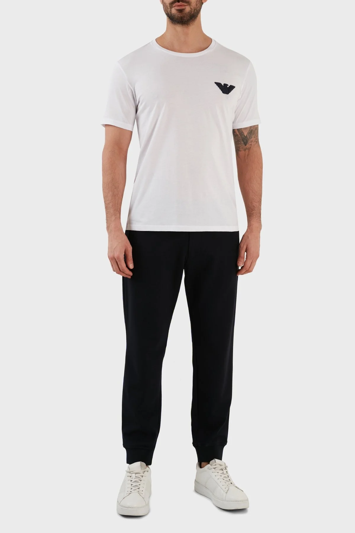 Emporio Armani Pamuklu Regular Fit Bisiklet Yaka Erkek T Shirt 211818 3R483 00010 BEYAZ - 2