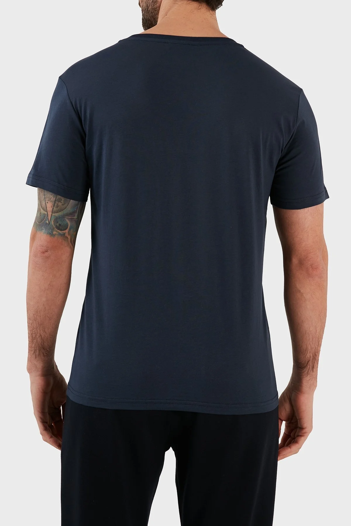 Emporio Armani Pamuklu Regular Fit Bisiklet Yaka Erkek T Shirt 211818 3R483 06935 LACİVERT - 5