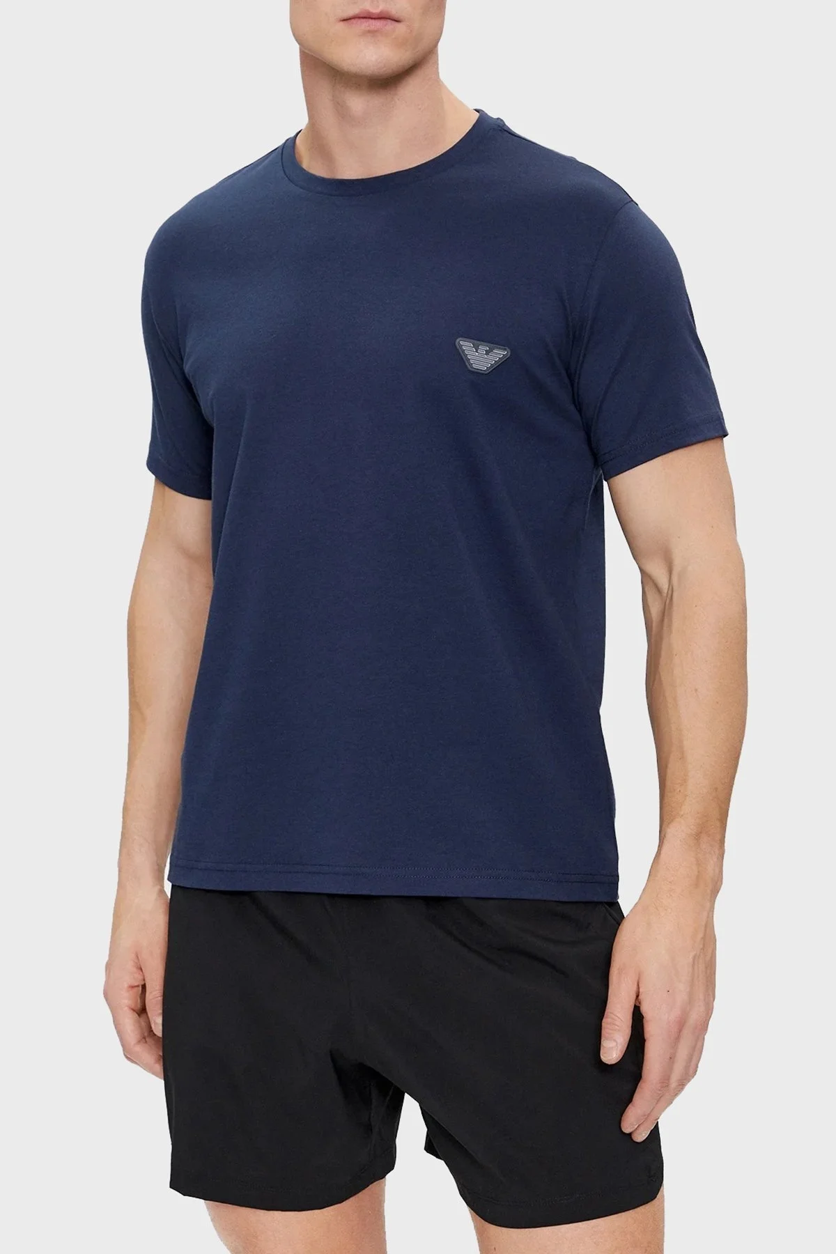 Emporio Armani Pamuklu Regular Fit Bisiklet Yaka Erkek T Shirt 211818 4R463 06935 LACİVERT - 1