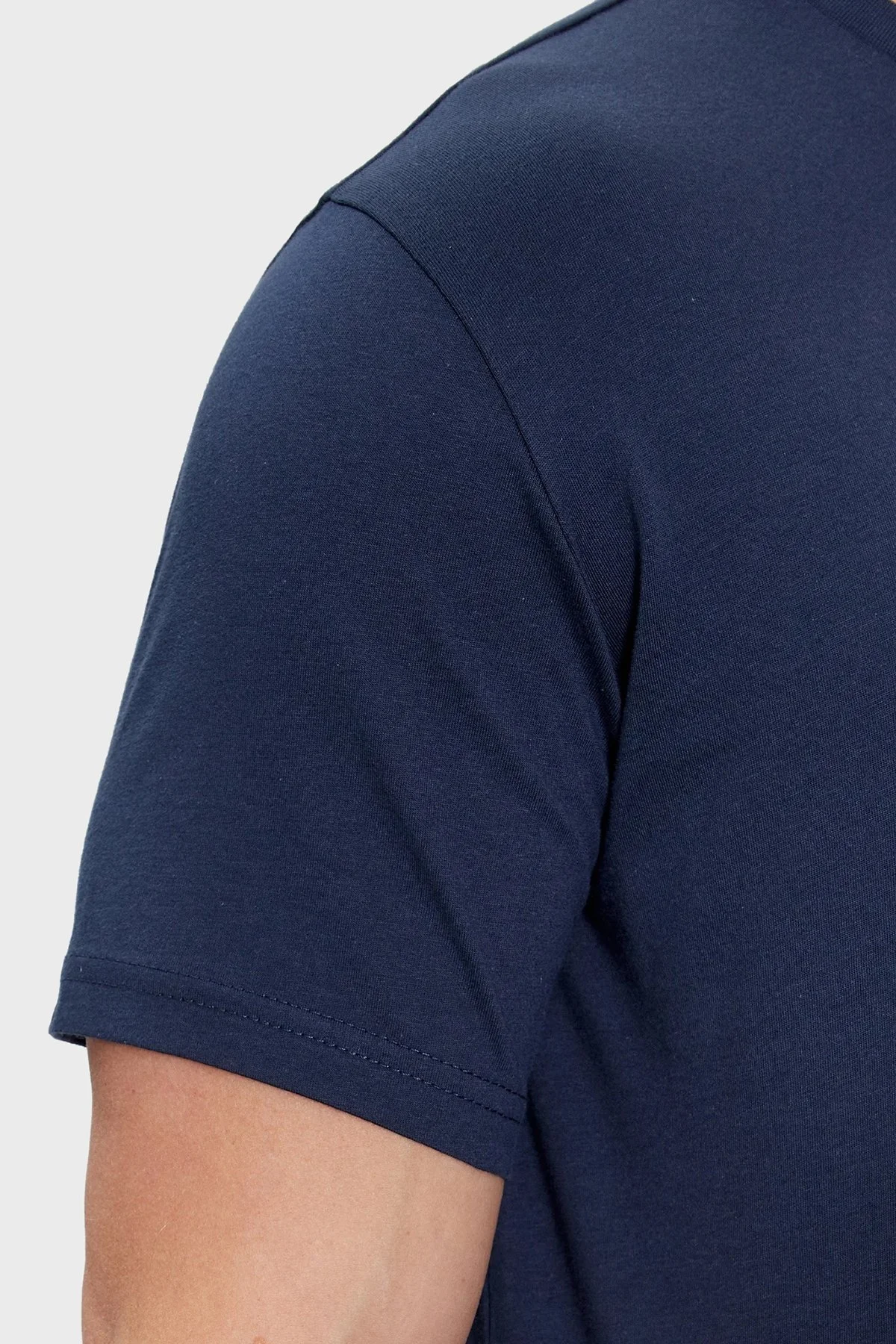 Emporio Armani Pamuklu Regular Fit Bisiklet Yaka Erkek T Shirt 211818 4R463 06935 LACİVERT - 5