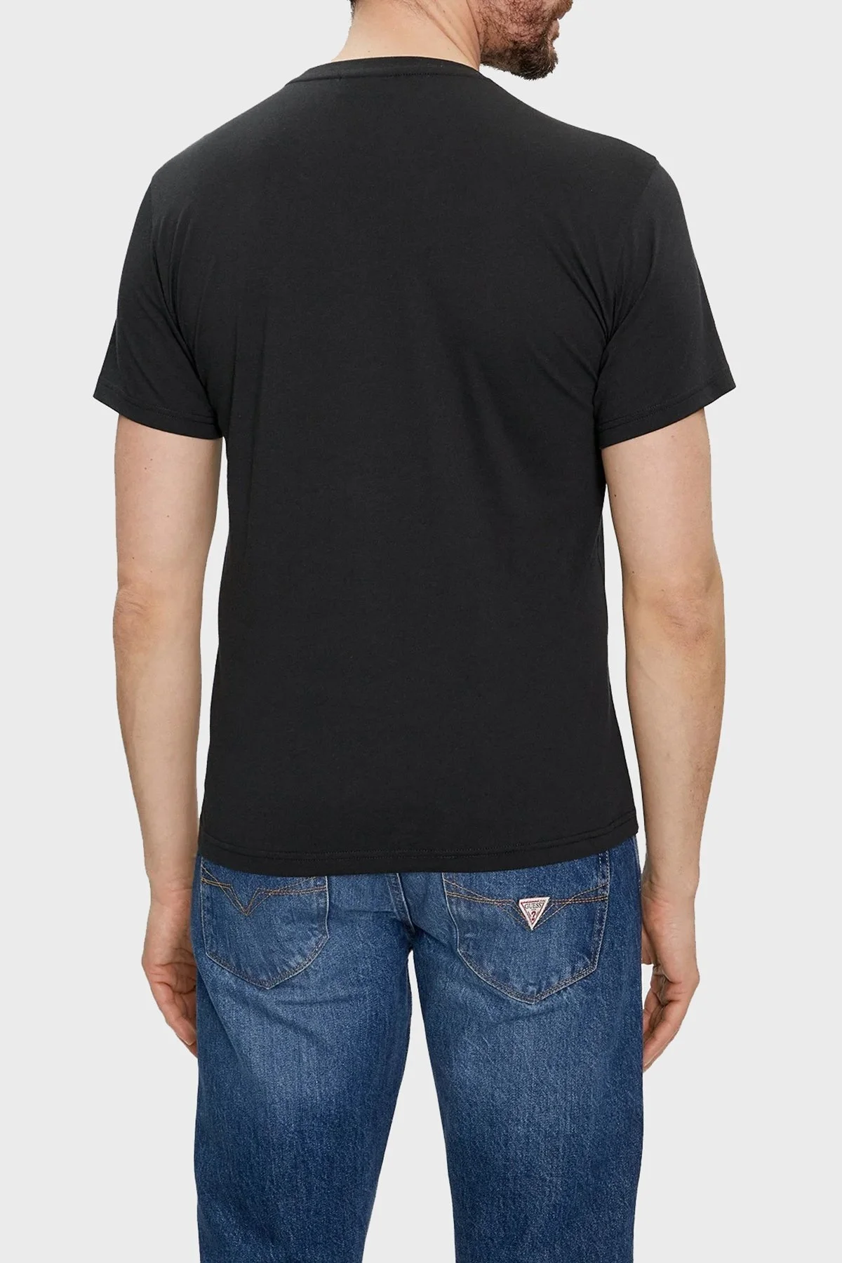 Emporio Armani Pamuklu Regular Fit Bisiklet Yaka Erkek T Shirt 211818 4R468 36021 SİYAH - 8