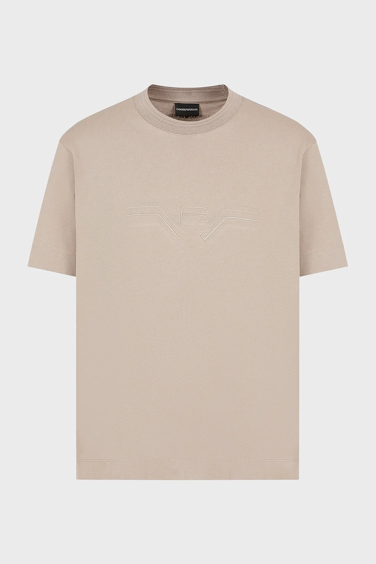 Emporio Armani Pamuklu Regular Fit Bisiklet Yaka Erkek T Shirt 3D1T89 1JWZZ 0650 BEJ - 8