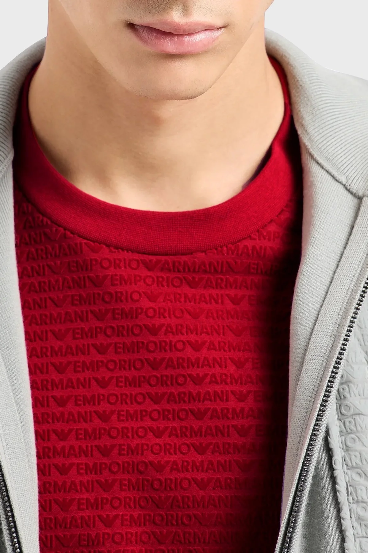 Emporio Armani Pamuklu Regular Fit Bisiklet Yaka Erkek T Shirt 3D1T91 1JUVZ 03B7 KIRMIZI - 9