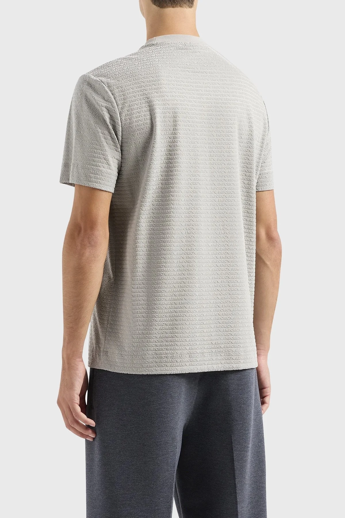 Emporio Armani Pamuklu Regular Fit Bisiklet Yaka Erkek T Shirt 3D1T91 1JUVZ 06G1 GRİ - 2