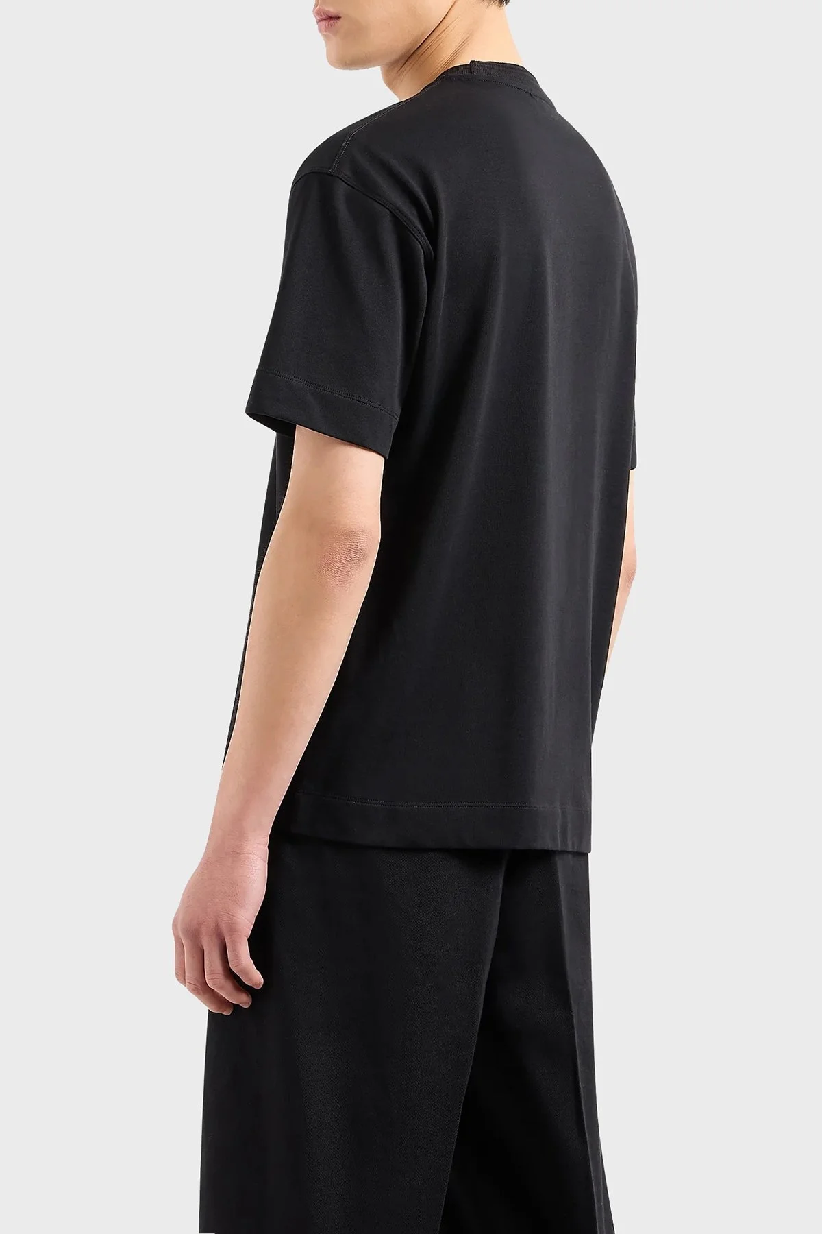 Emporio Armani Pamuklu Regular Fit Bisiklet Yaka Erkek T Shirt 3D1T94 1JWZZ 0030 SİYAH - 2