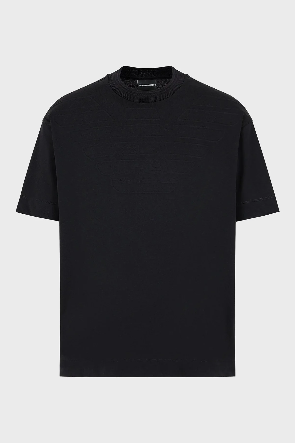 Emporio Armani Pamuklu Regular Fit Bisiklet Yaka Erkek T Shirt 3D1T94 1JWZZ 0030 SİYAH - 4