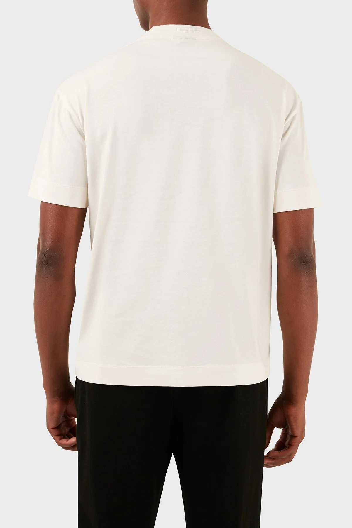 Emporio Armani Pamuklu Regular Fit Bisiklet Yaka Erkek T Shirt 3D1T94 1JWZZ 0154 BEYAZ - 2
